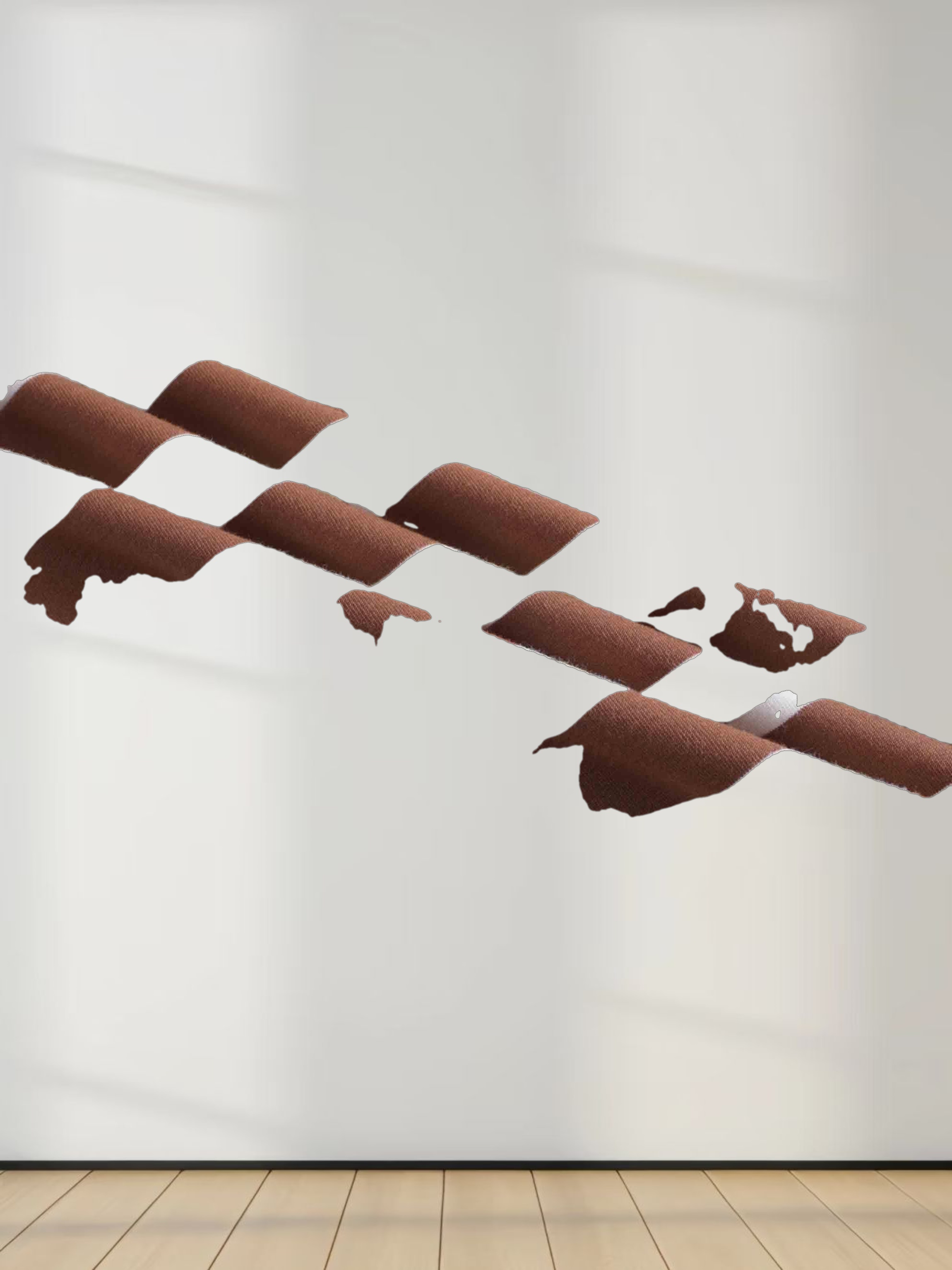 Flat Striped High V Long Sleeve-Brown/Yellow