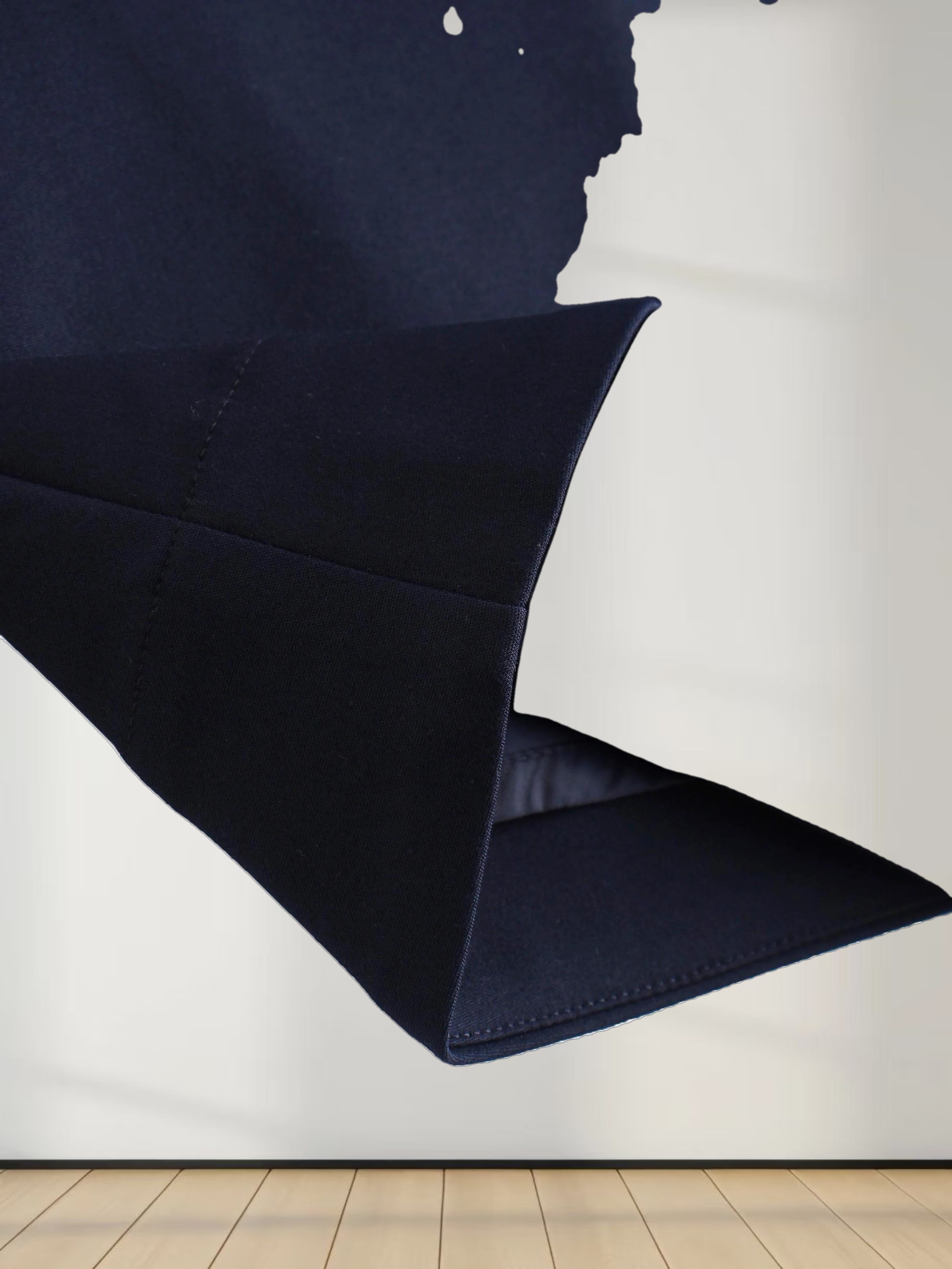 A-Line Button Down Pocket Skirt-Navy