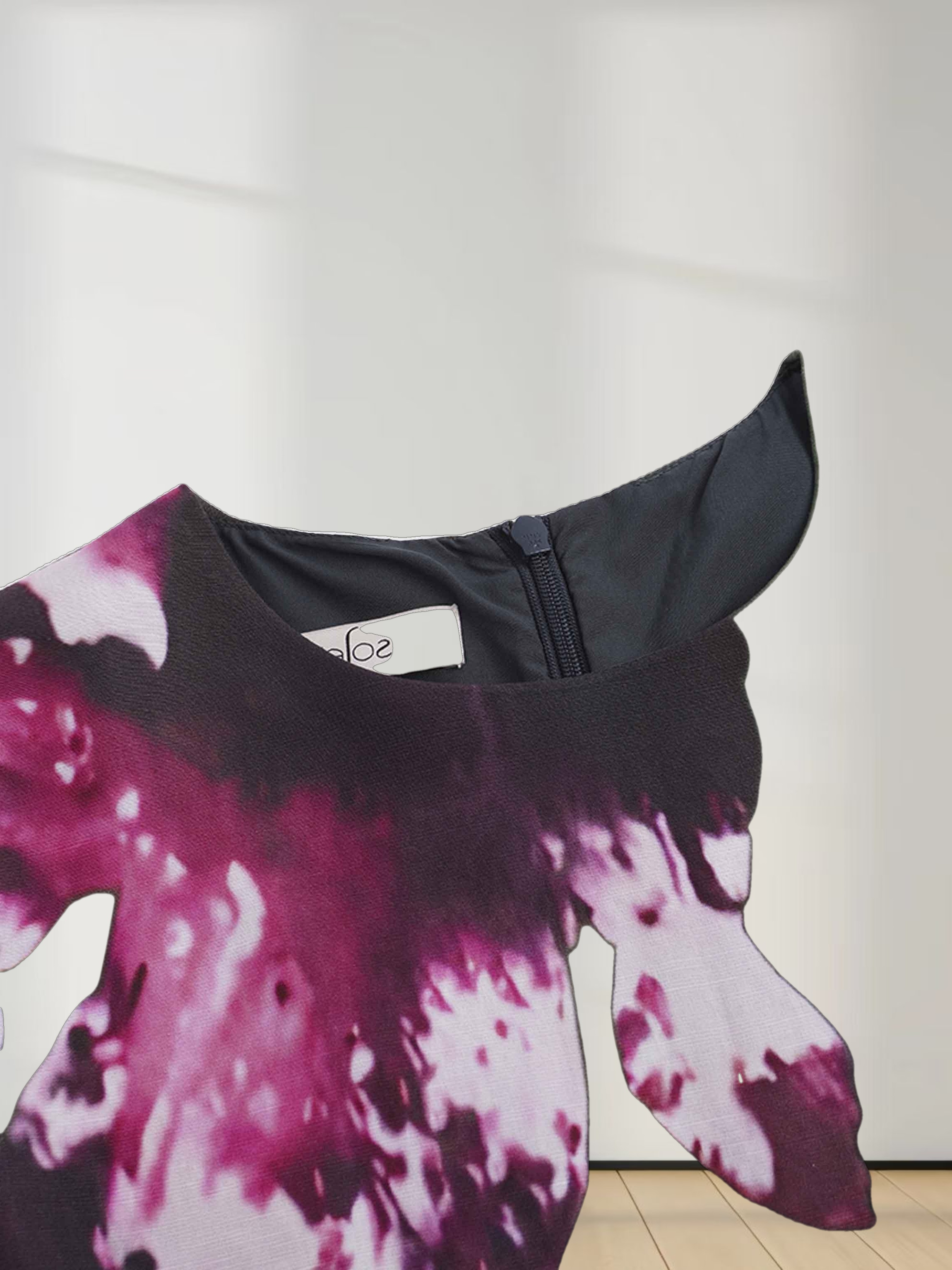 Empire Waist Puff Sleeve Dress-Green Forest