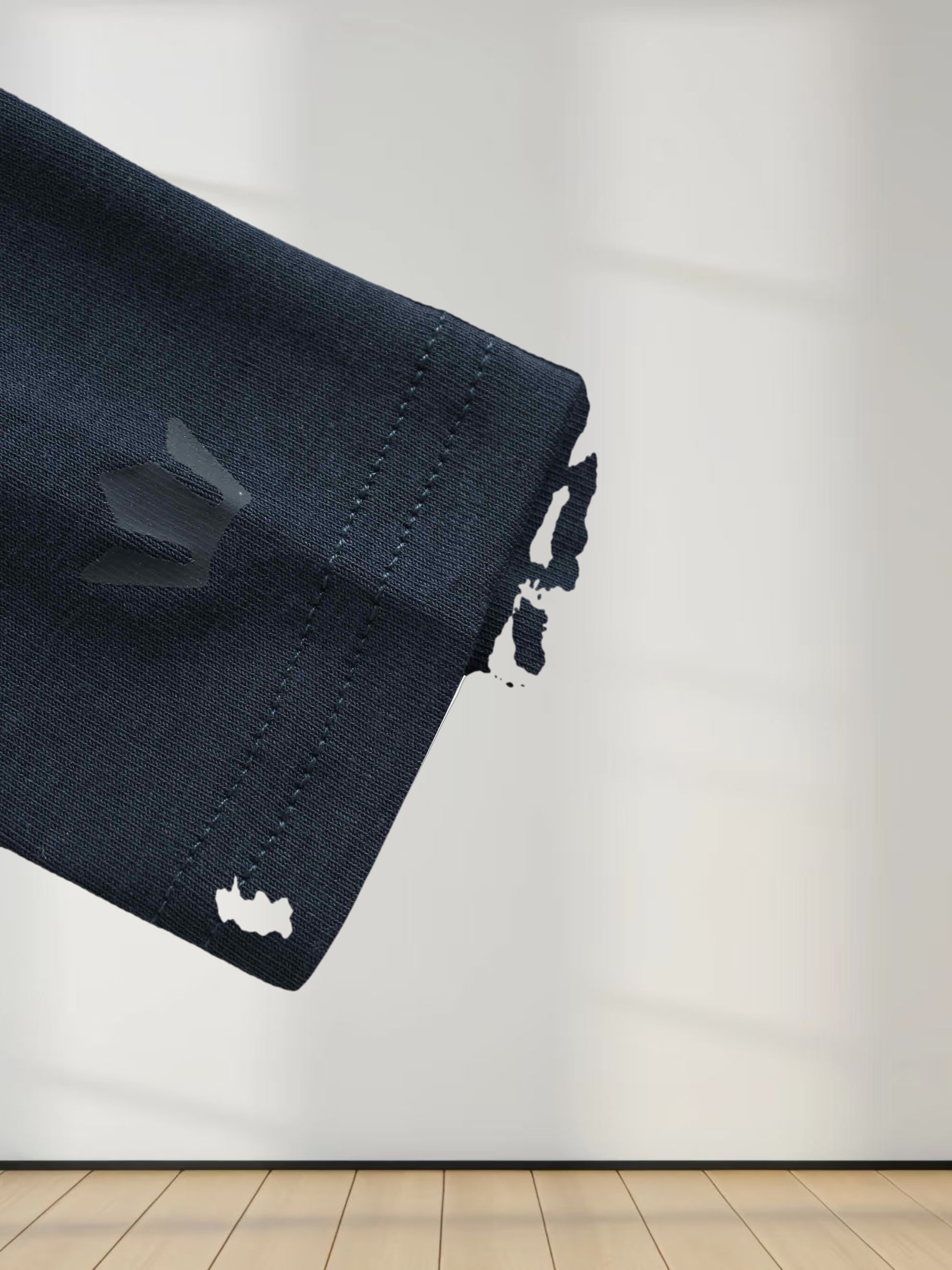 Basic High V Tee Long Sleeve-Deep Navy