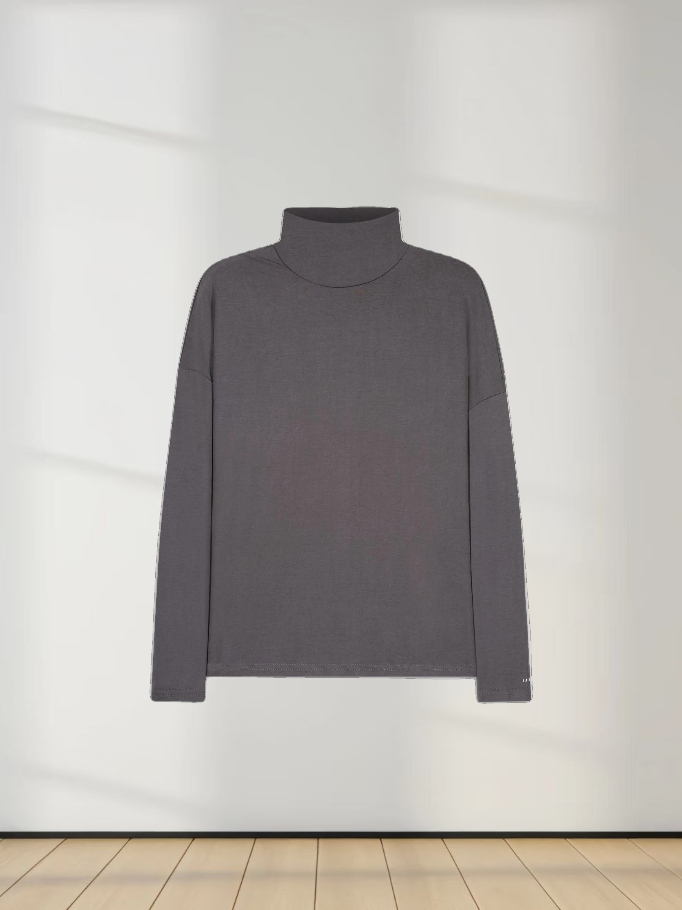 SWING TURTLENECK-CHARCOAL GREY