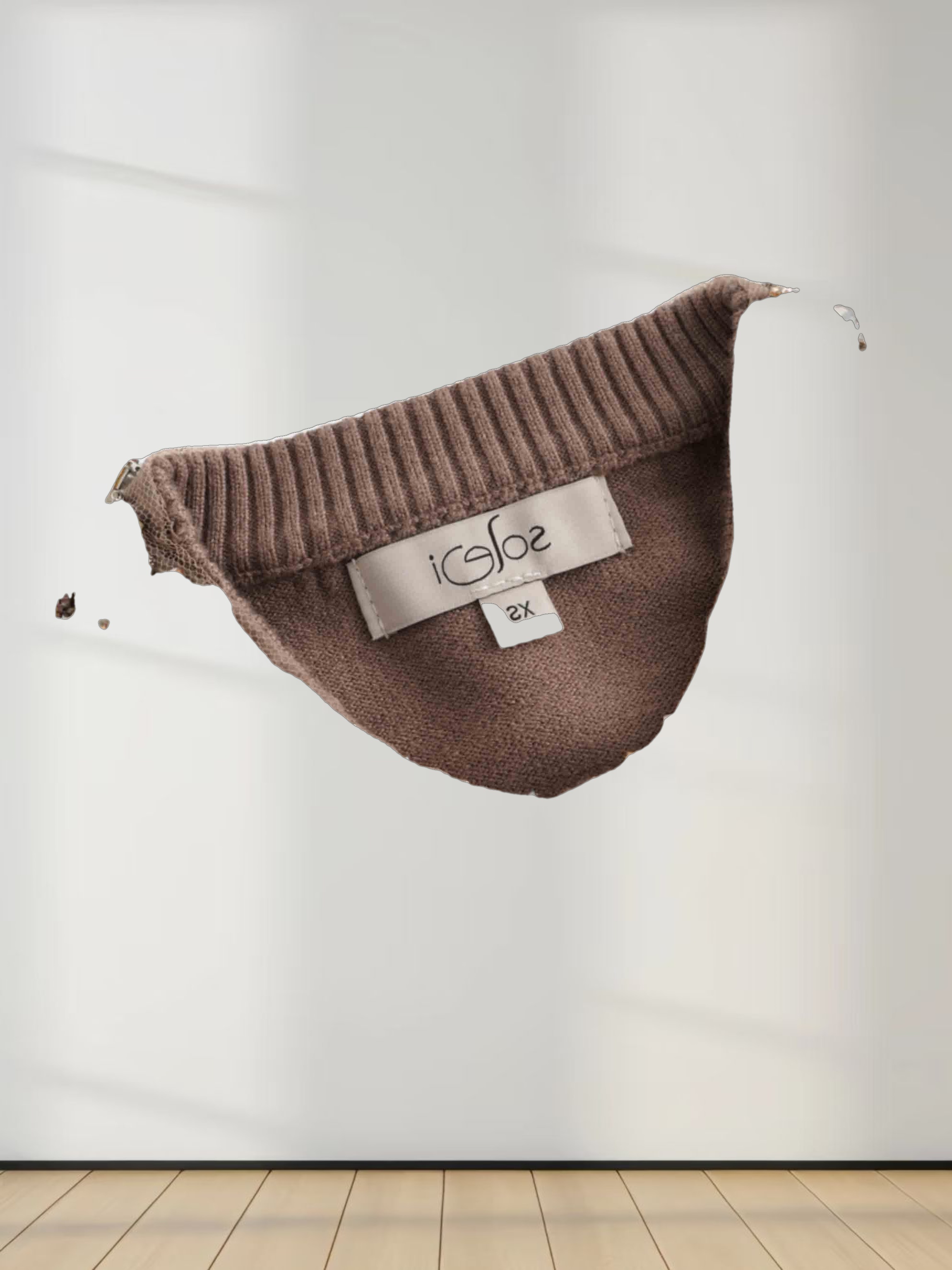 Embellished Cardigan Sweater-Mocha Mousse