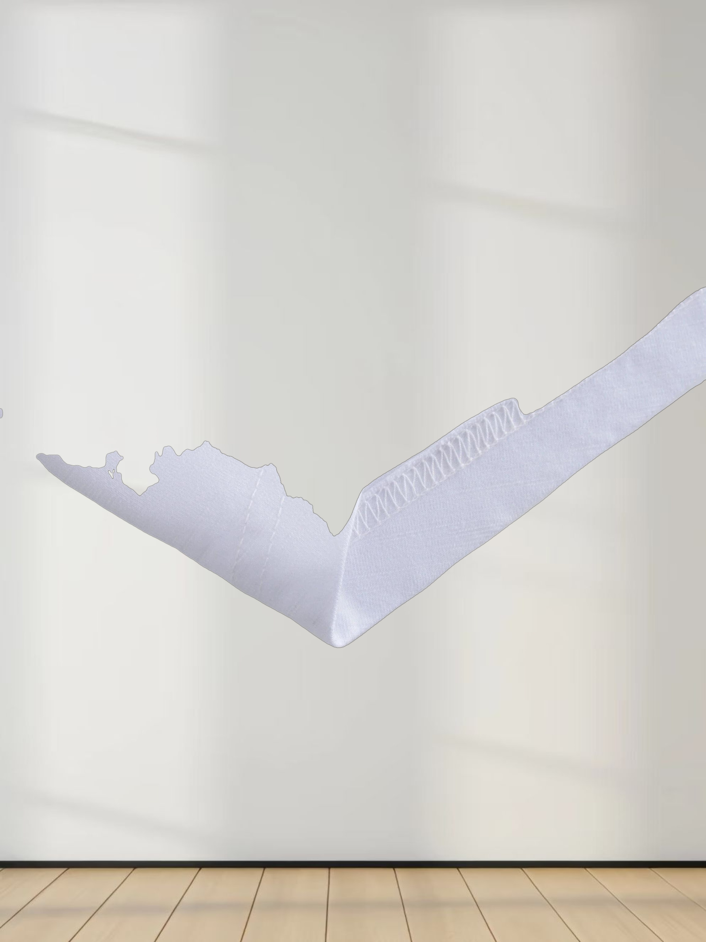 OMBRE PLEAT BACK TEE-BLACK