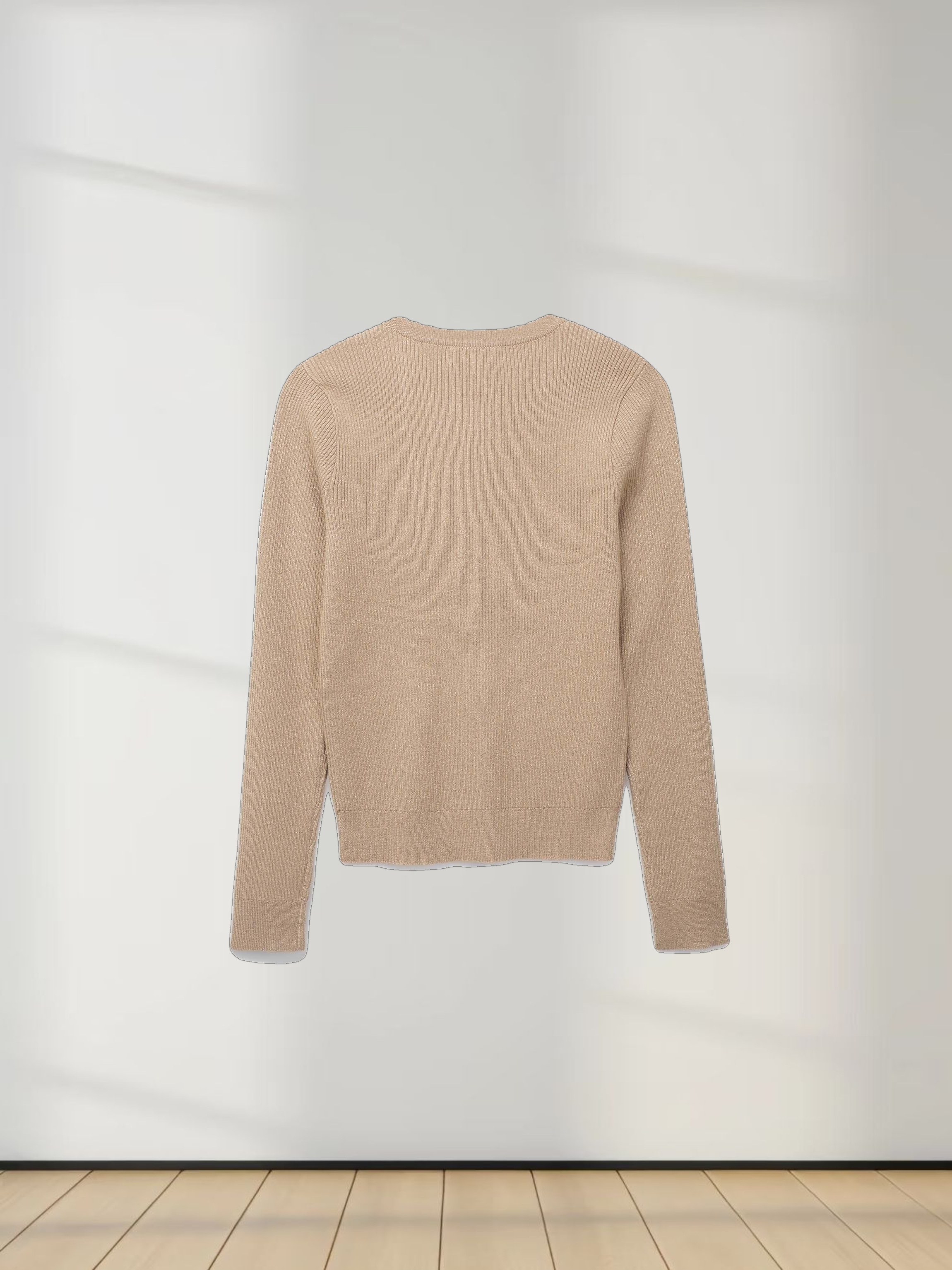 Lurex Ribbed Sweater-Neutral