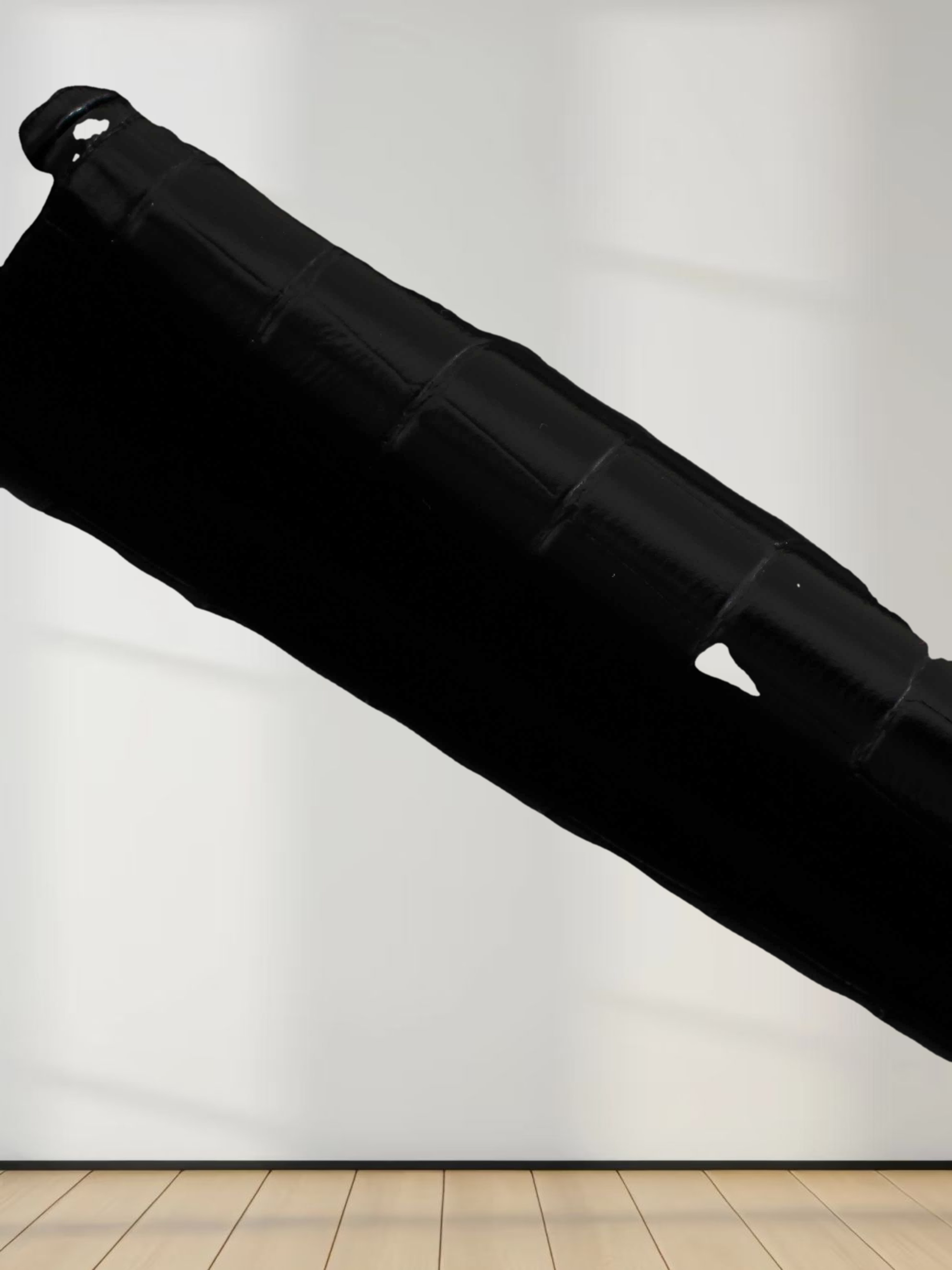 Croc Leather Skirt-Black