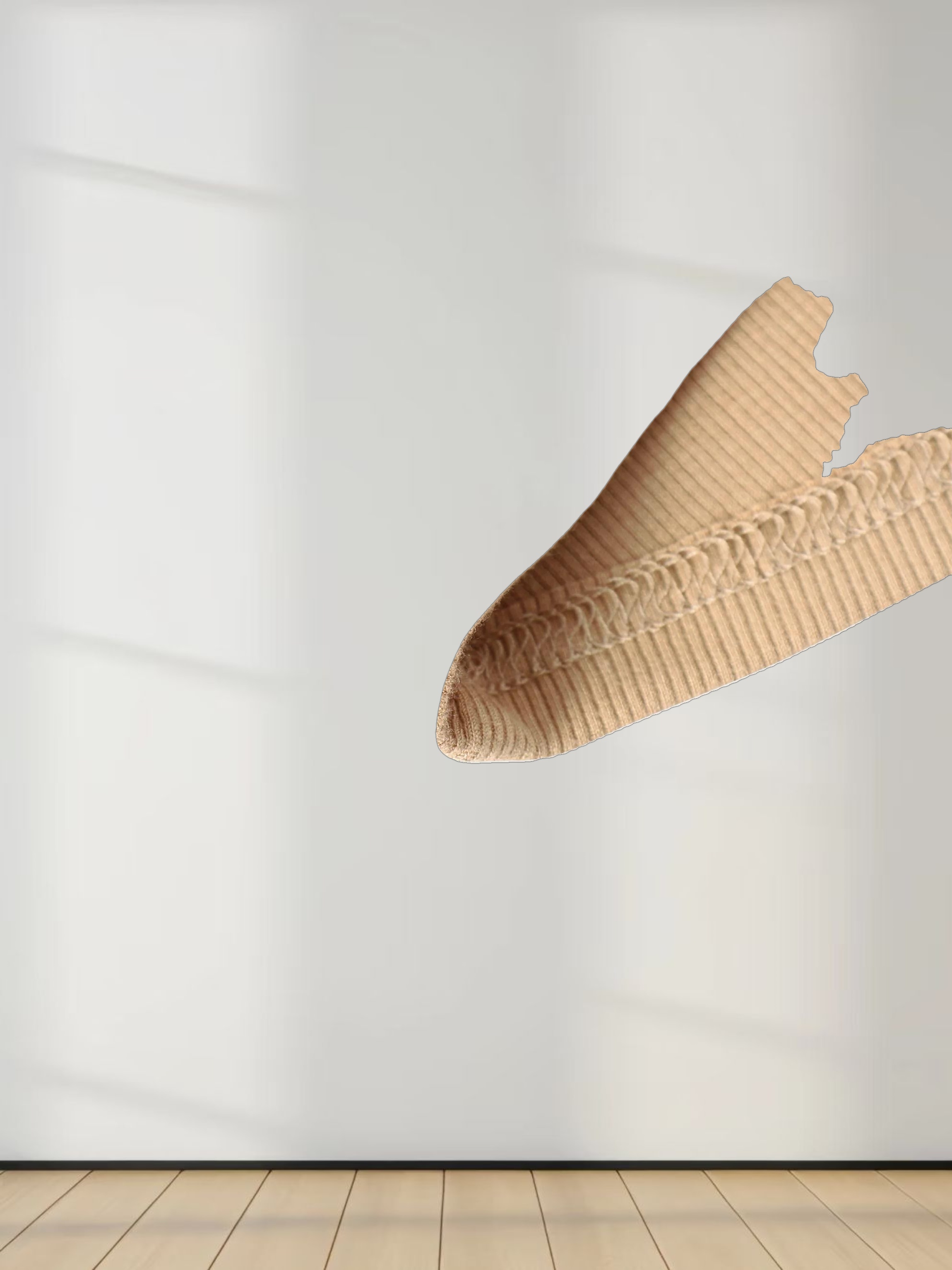 CREW RIBBED DOLMAN-TAUPE