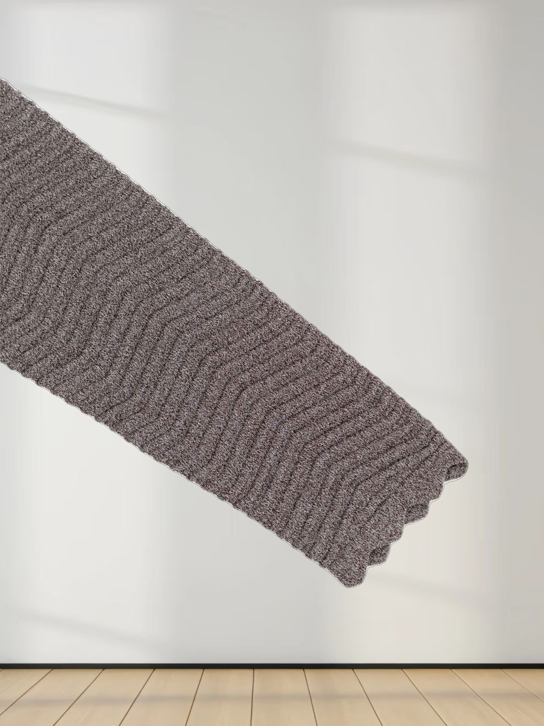 Wave Knit Cardigan-Heathered Brown