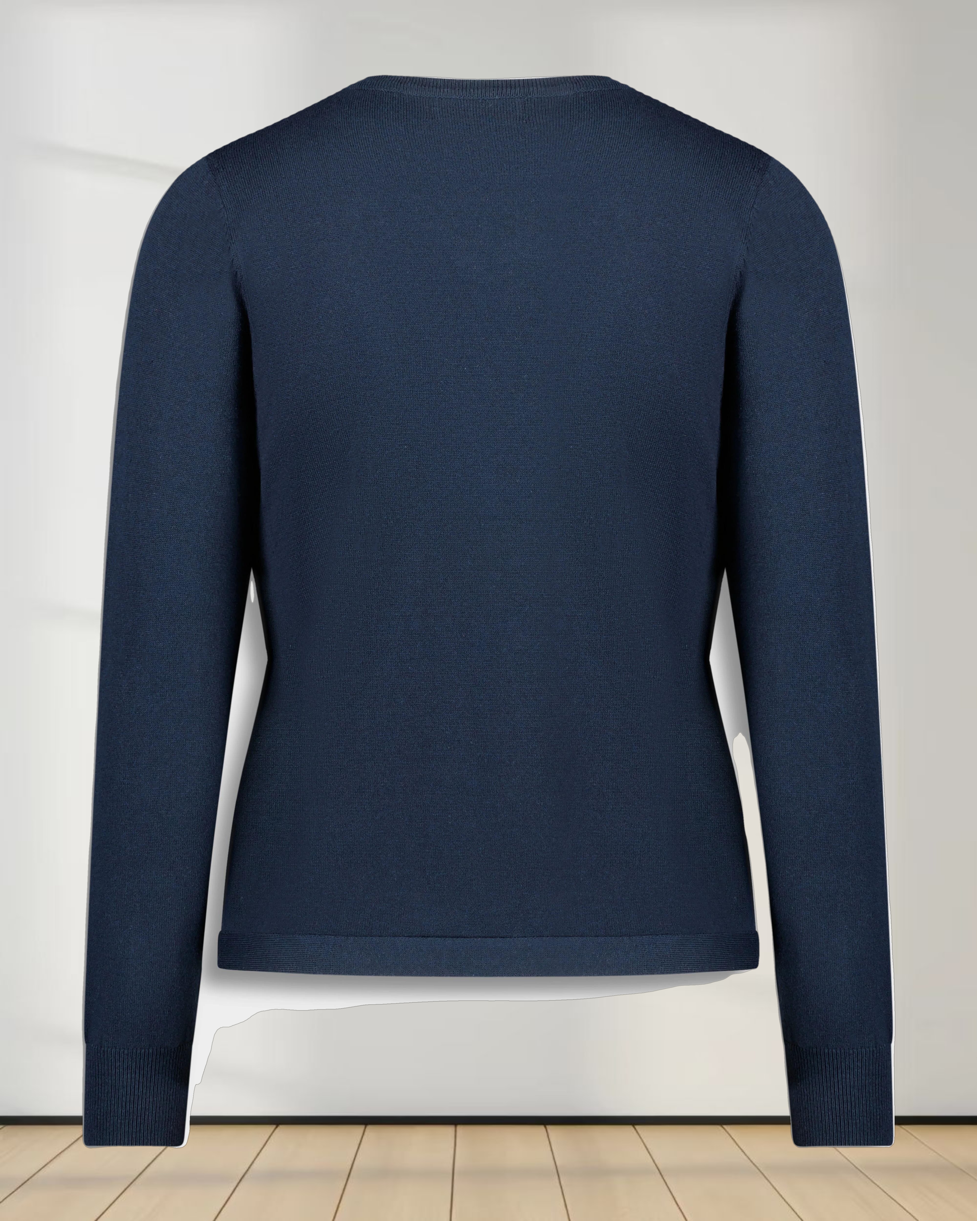 BASIC WRAP SWEATER-NAVY