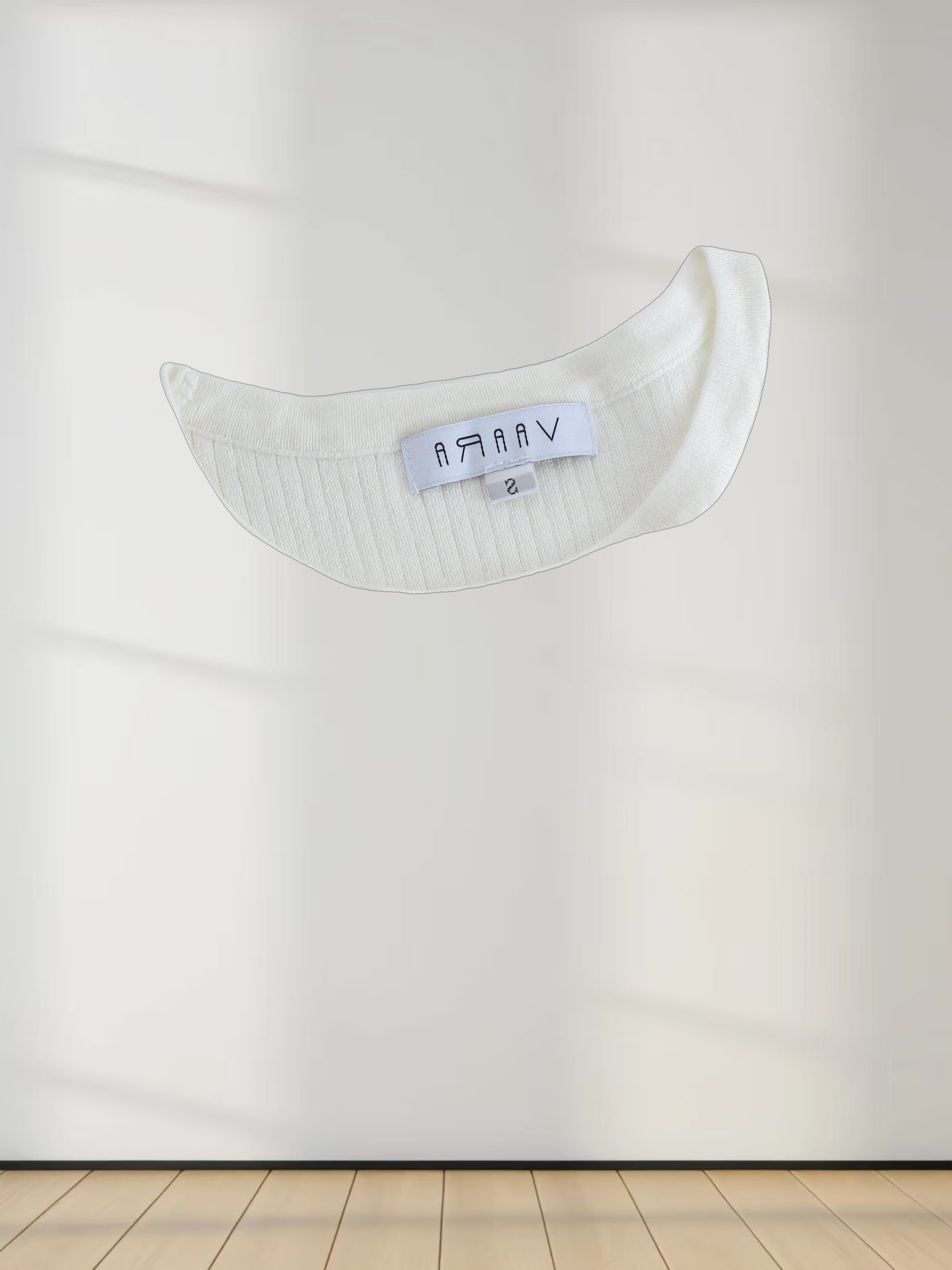 Sleeveless Ribbed Crew-White