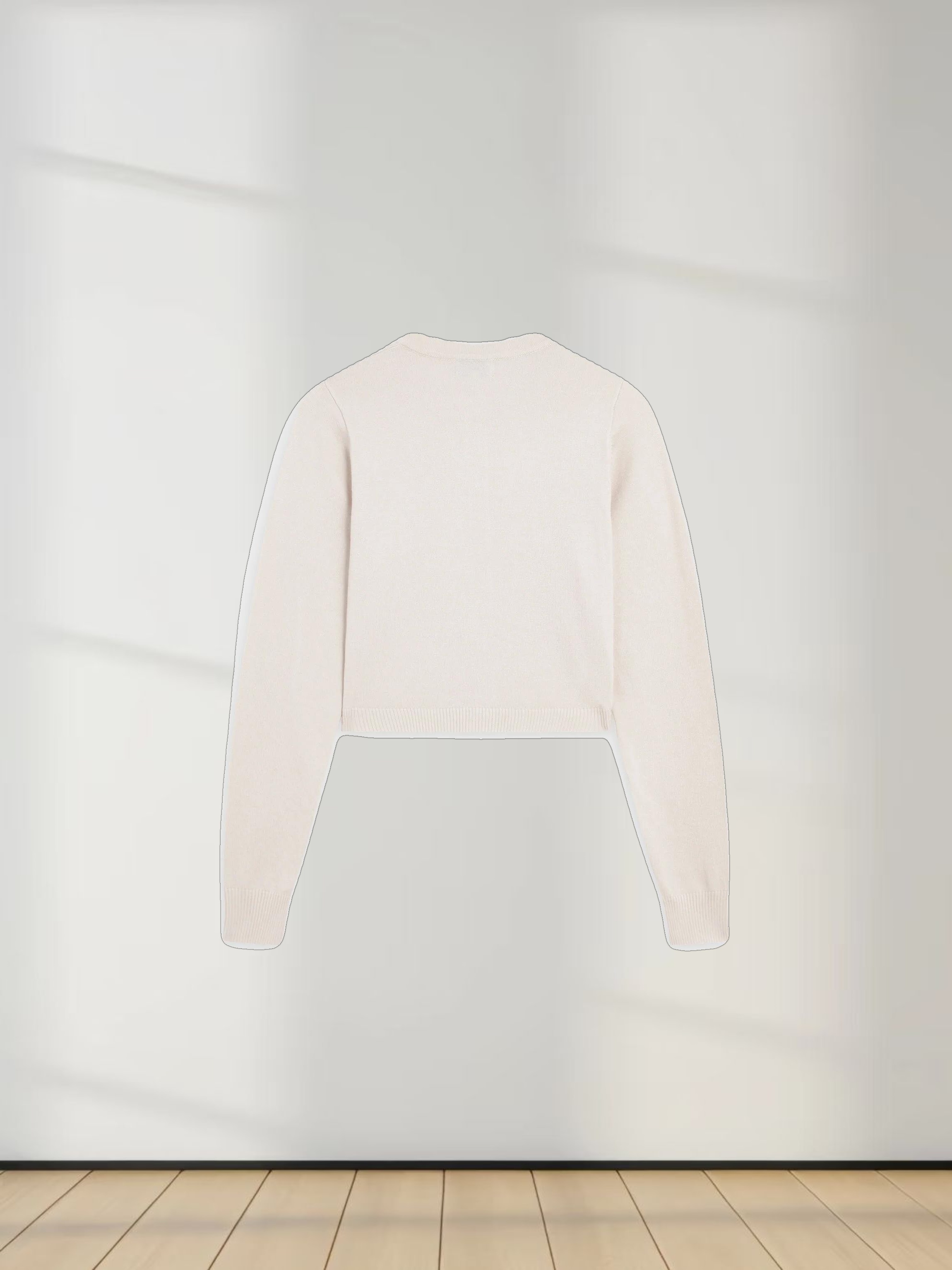 Solid Crew Crop Cardigan-Ivory