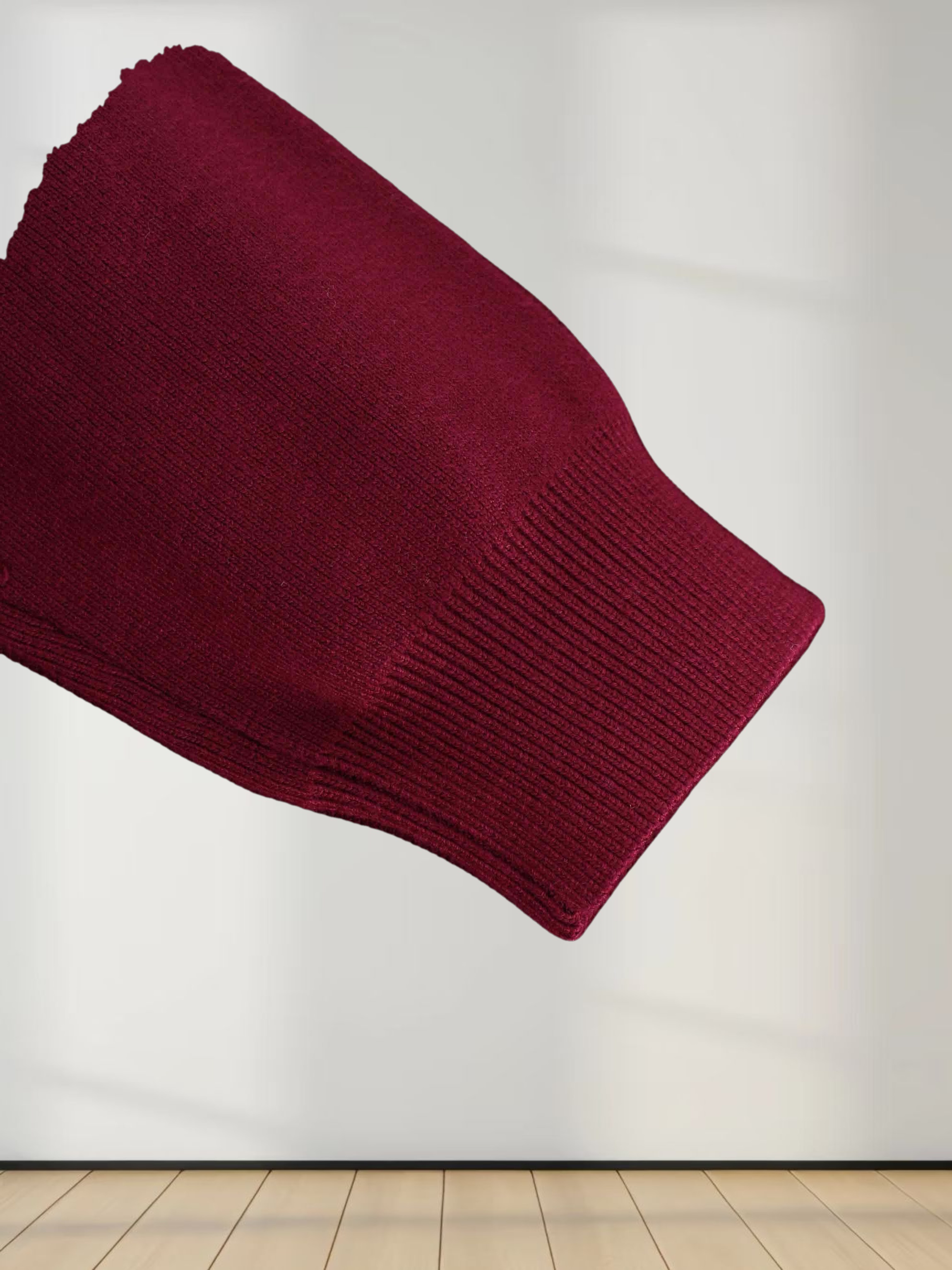 Oversized Soft Knit Sweater-Burgundy