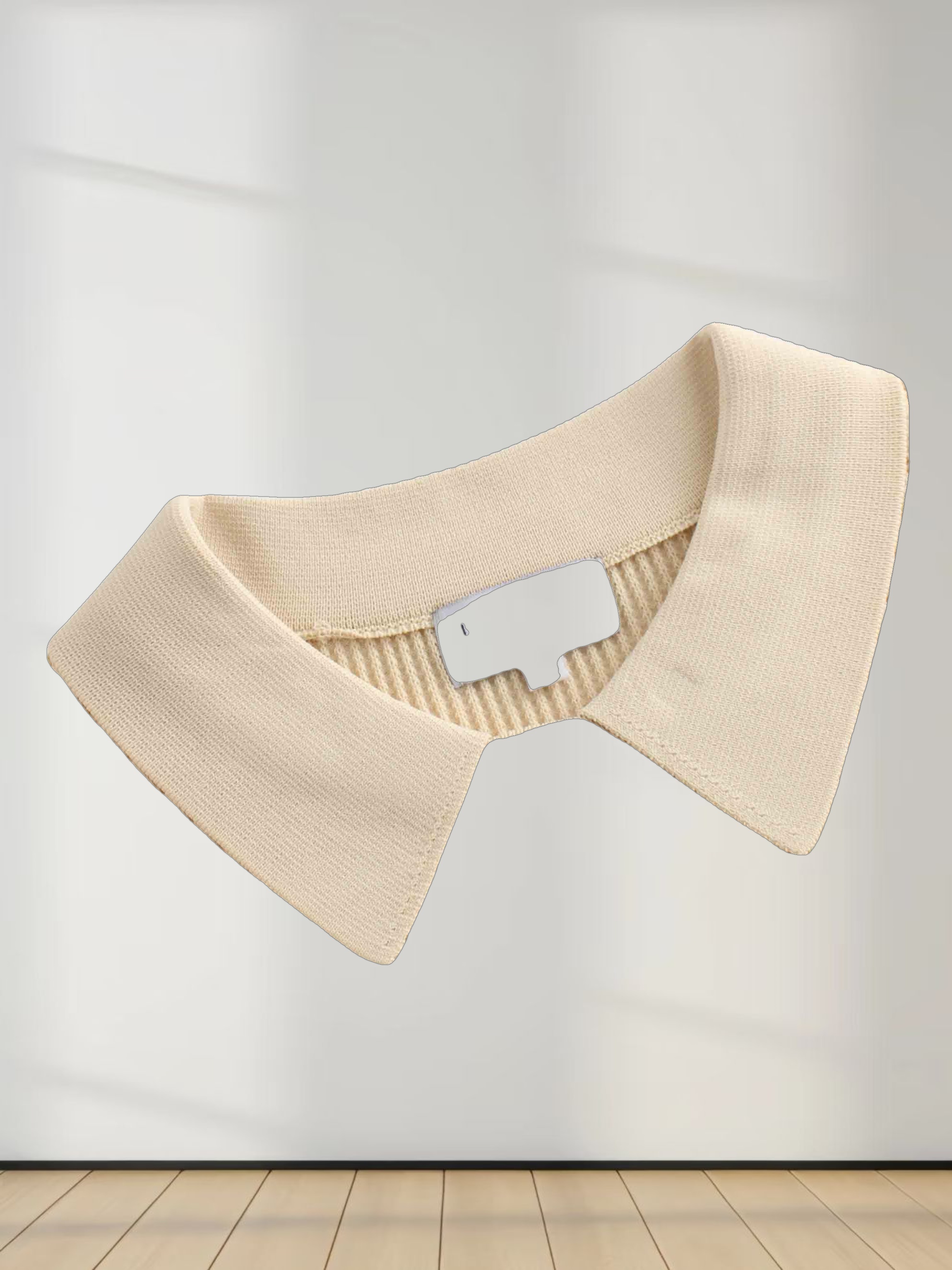 Waffle Collared Sweater-Bone