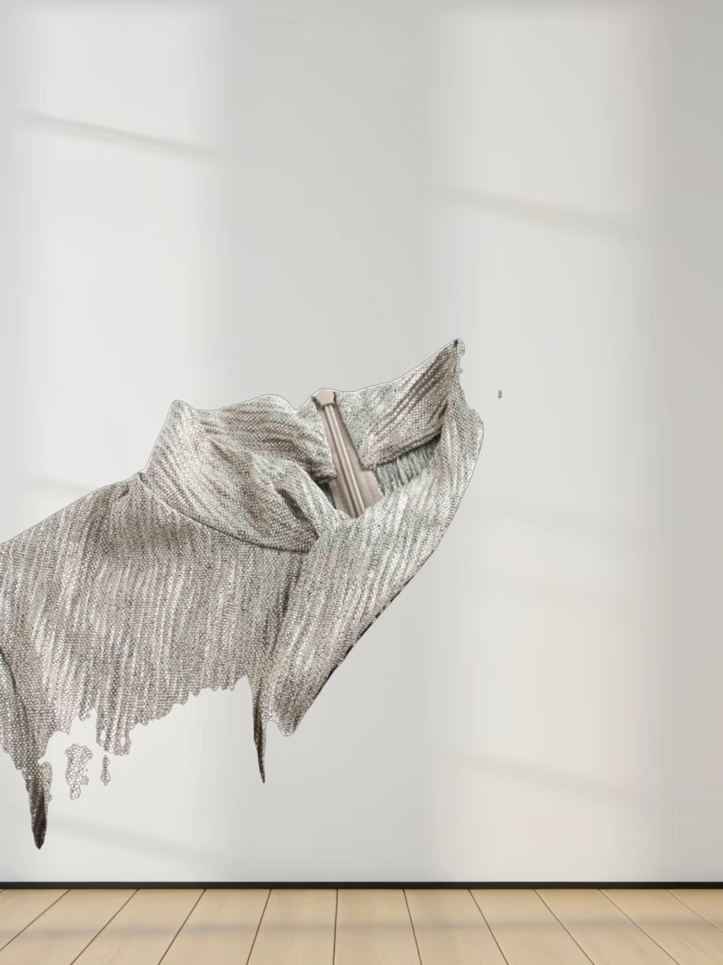 Shimmer Front Knot Pleat Dress 50