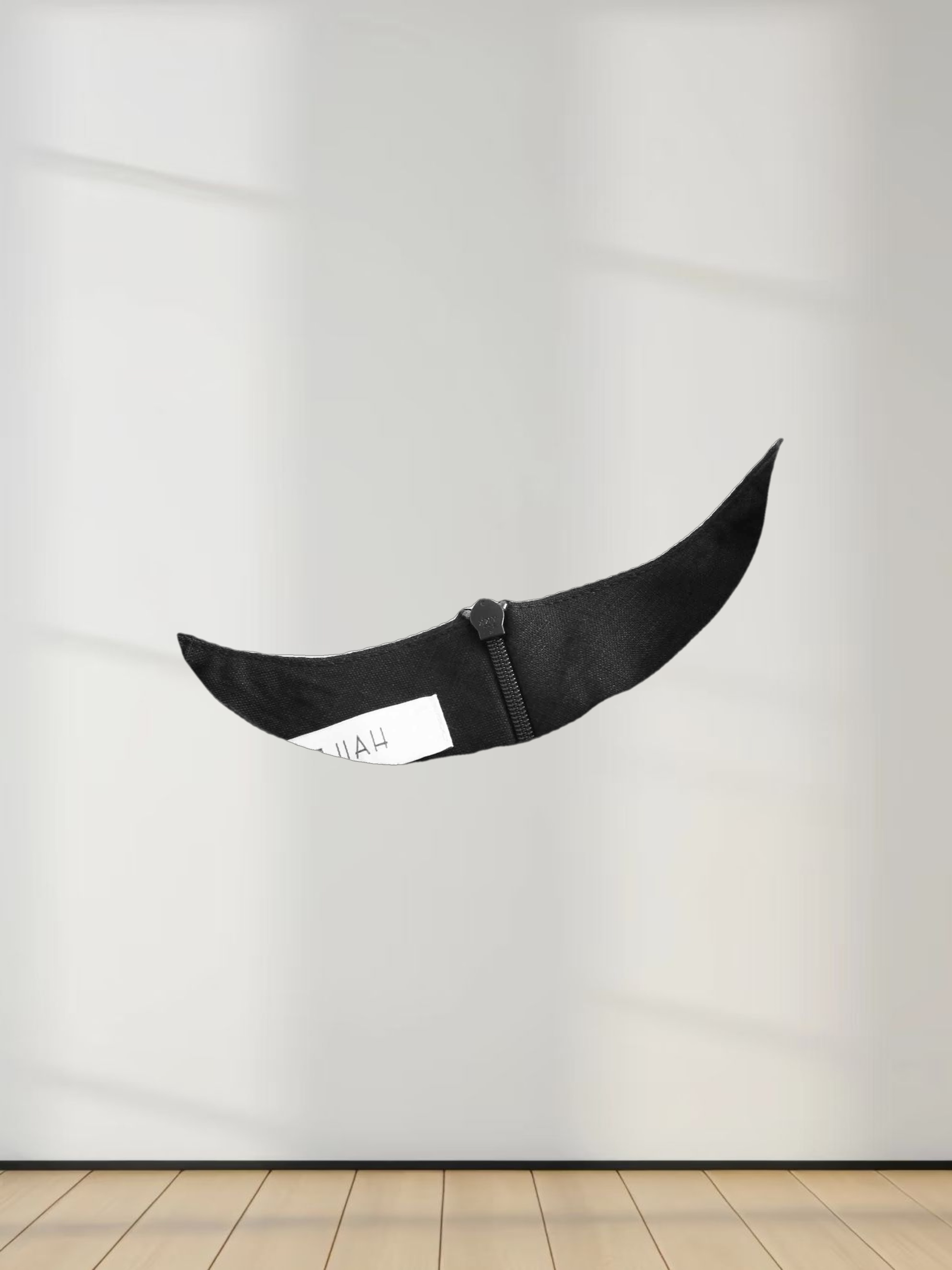 Linen A-Line Slip Dress-Black