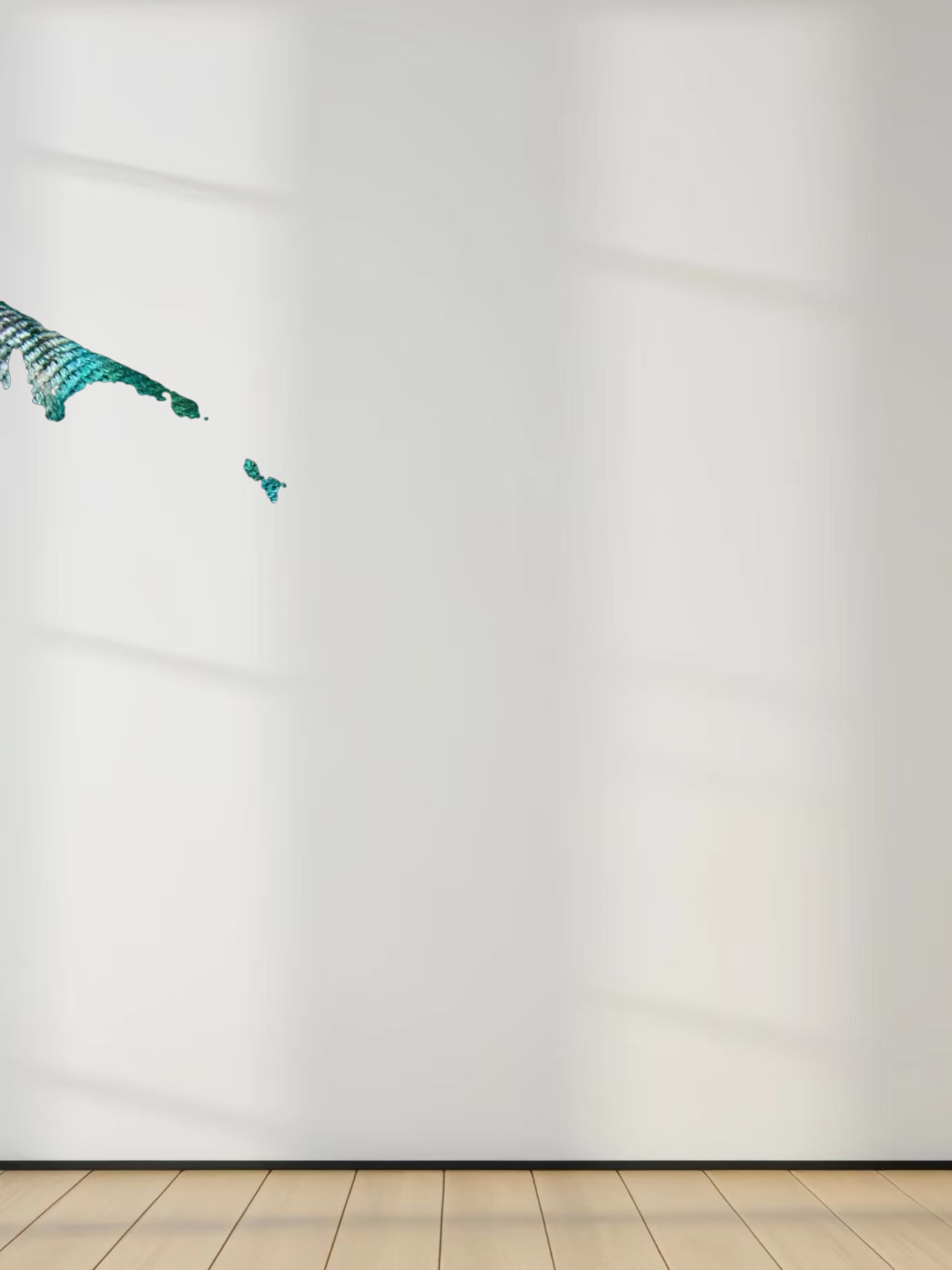 Velour Printed Turtleneck-Green Floral