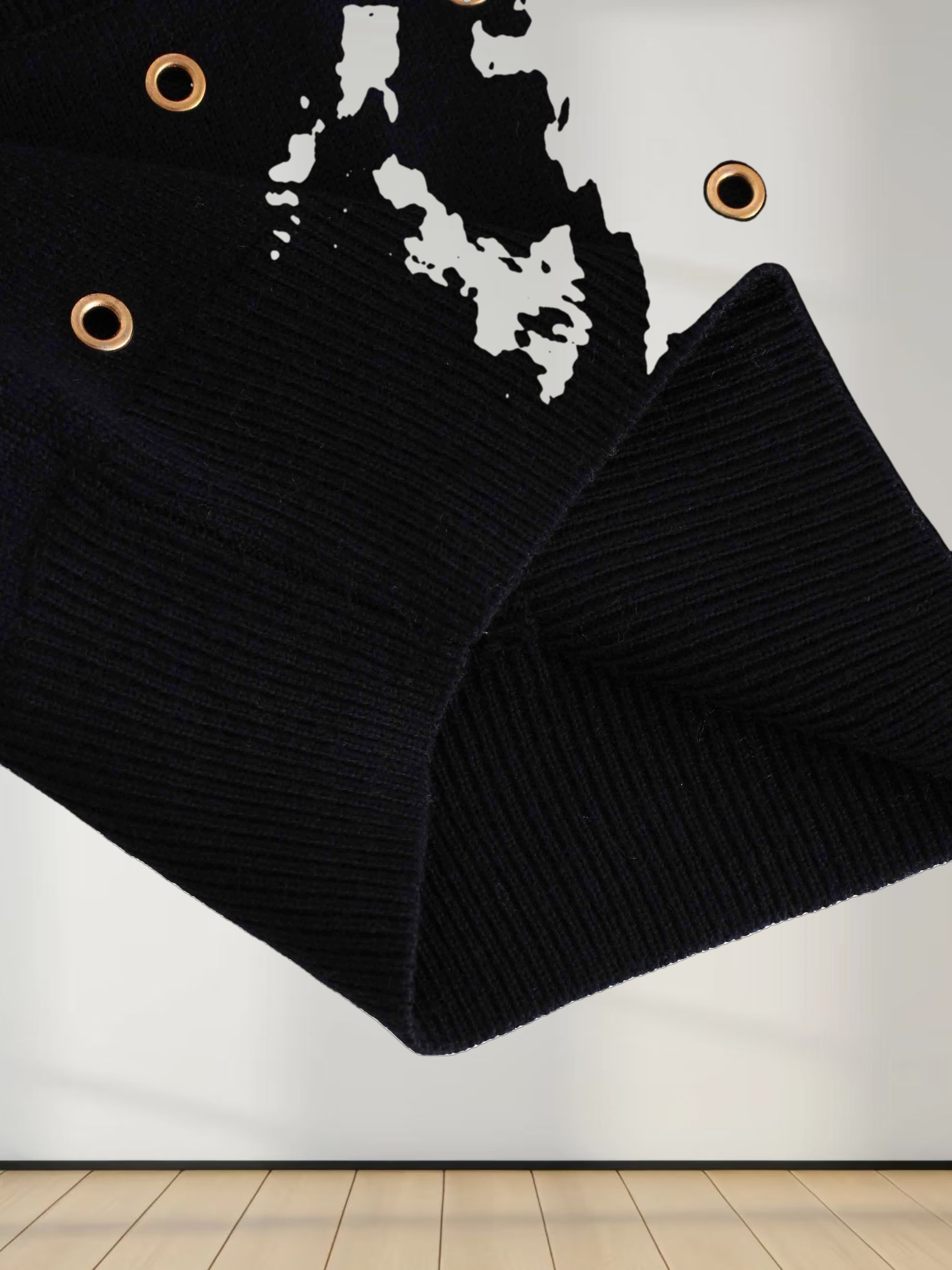 Grommet Cardigan-Black