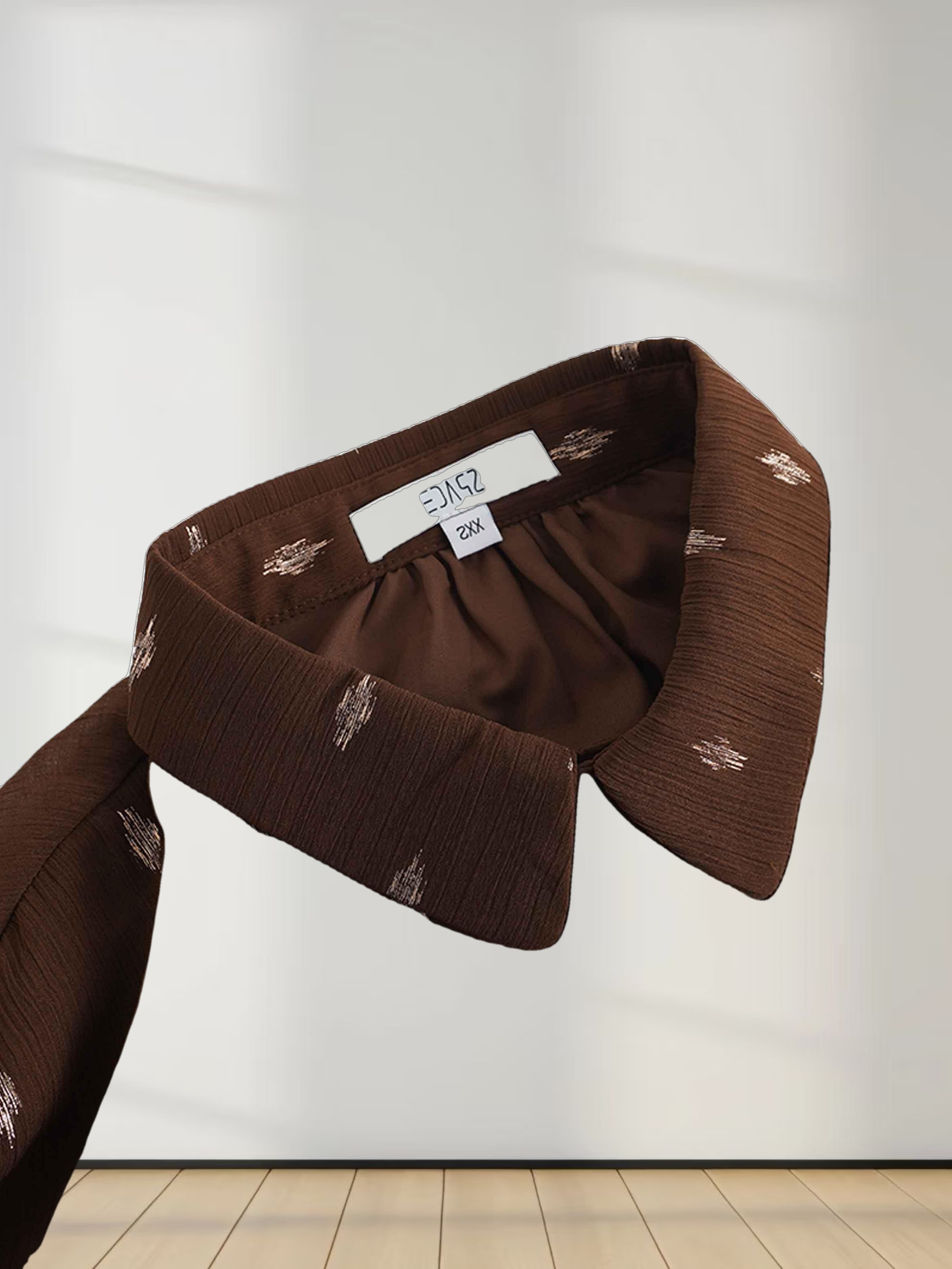 Gold Brush Blouse-Brown