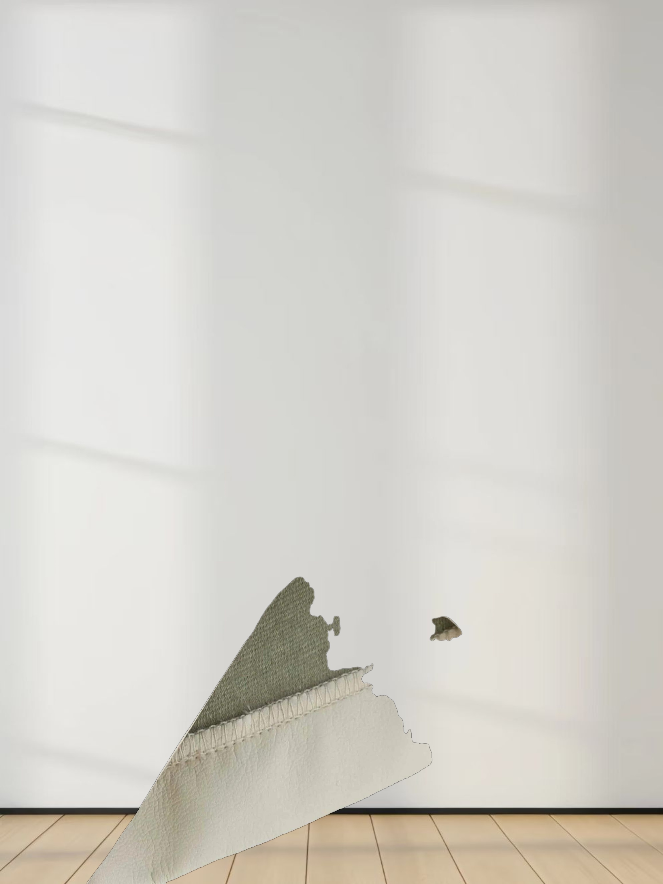 Leather Inverted Pleat Skirt-Ivory