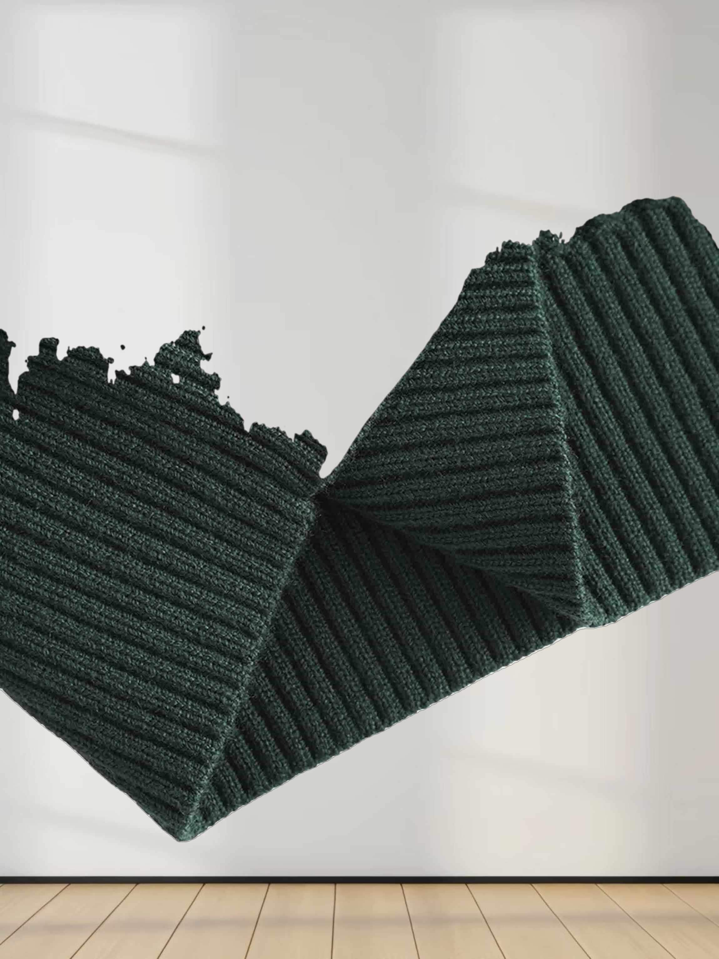Waffle Wave Sweater- Solid Green