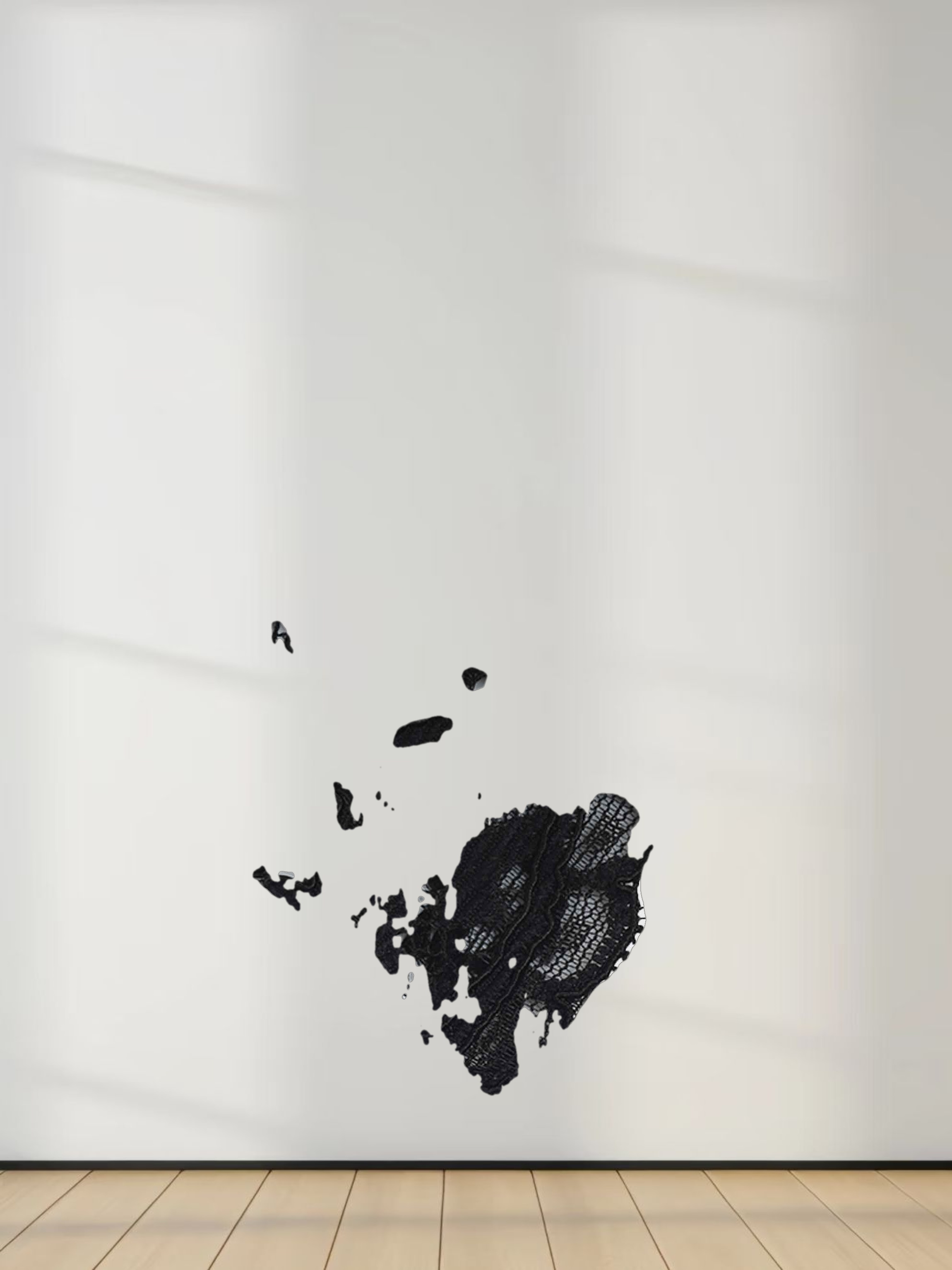 Lace Button Down Cardigan Top-Black