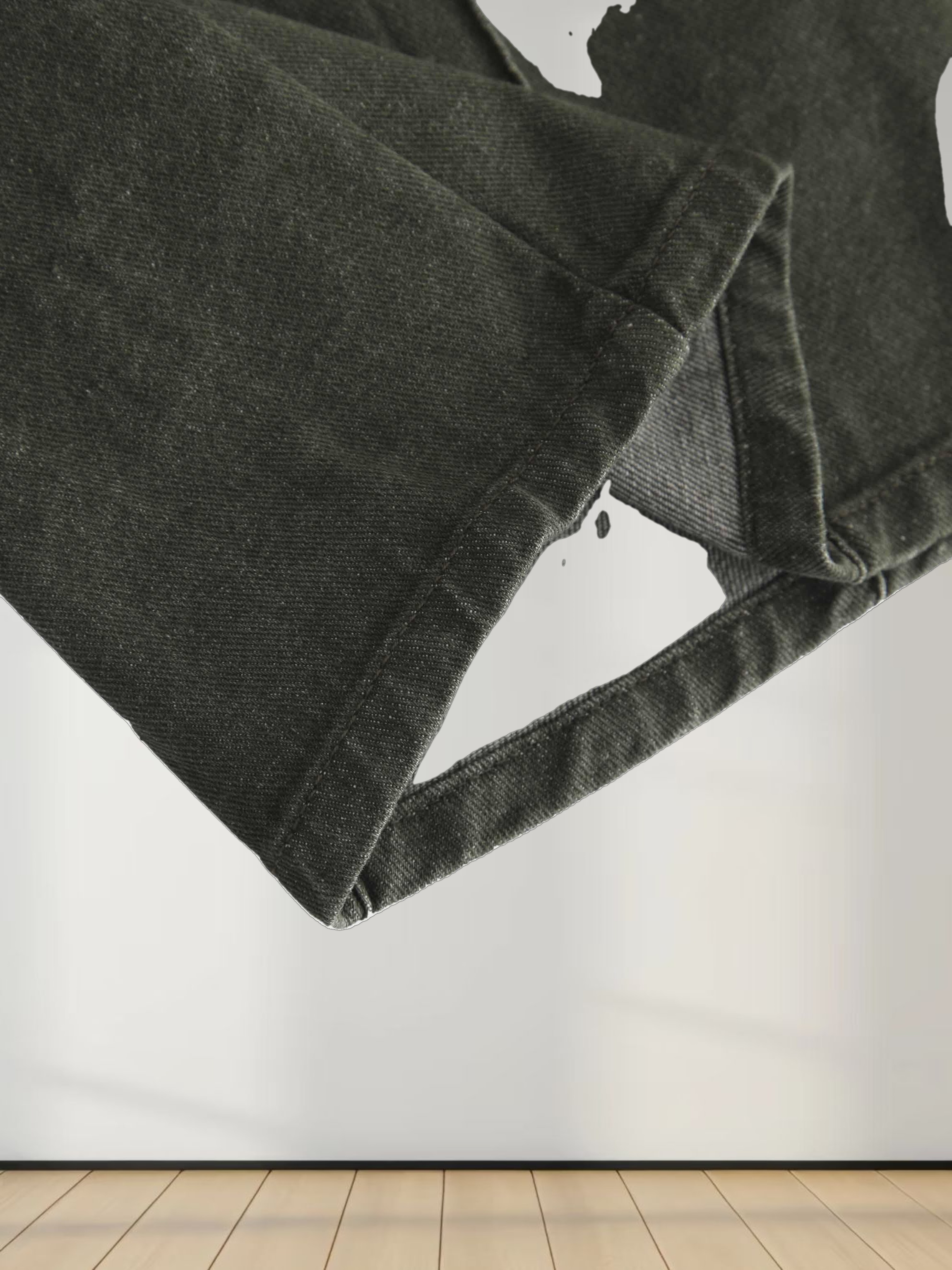 Stitched Pleated Skirt-Olive Green