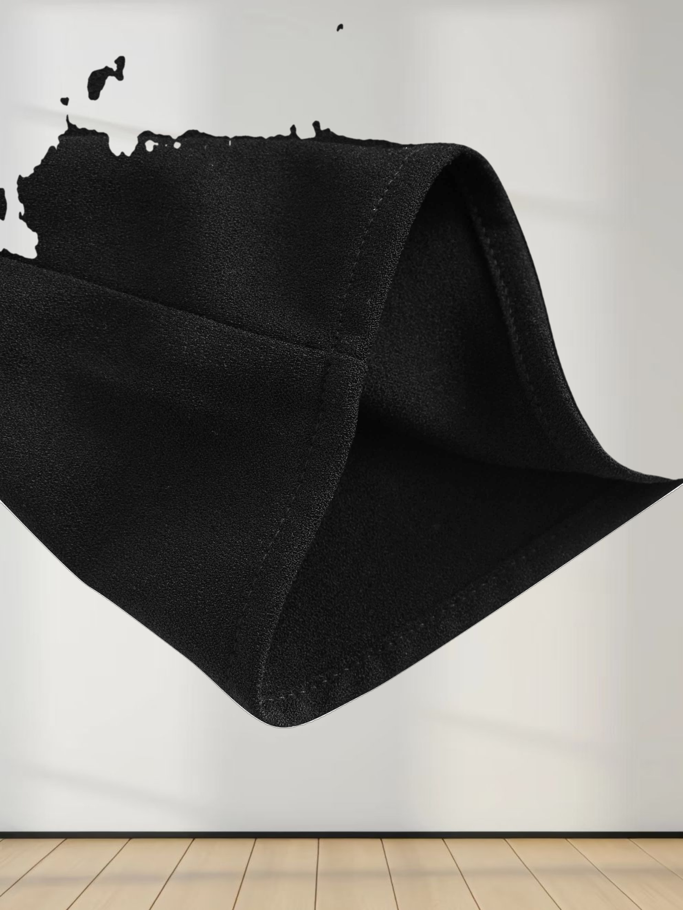 Stitched Down Pleated Jumper-Black