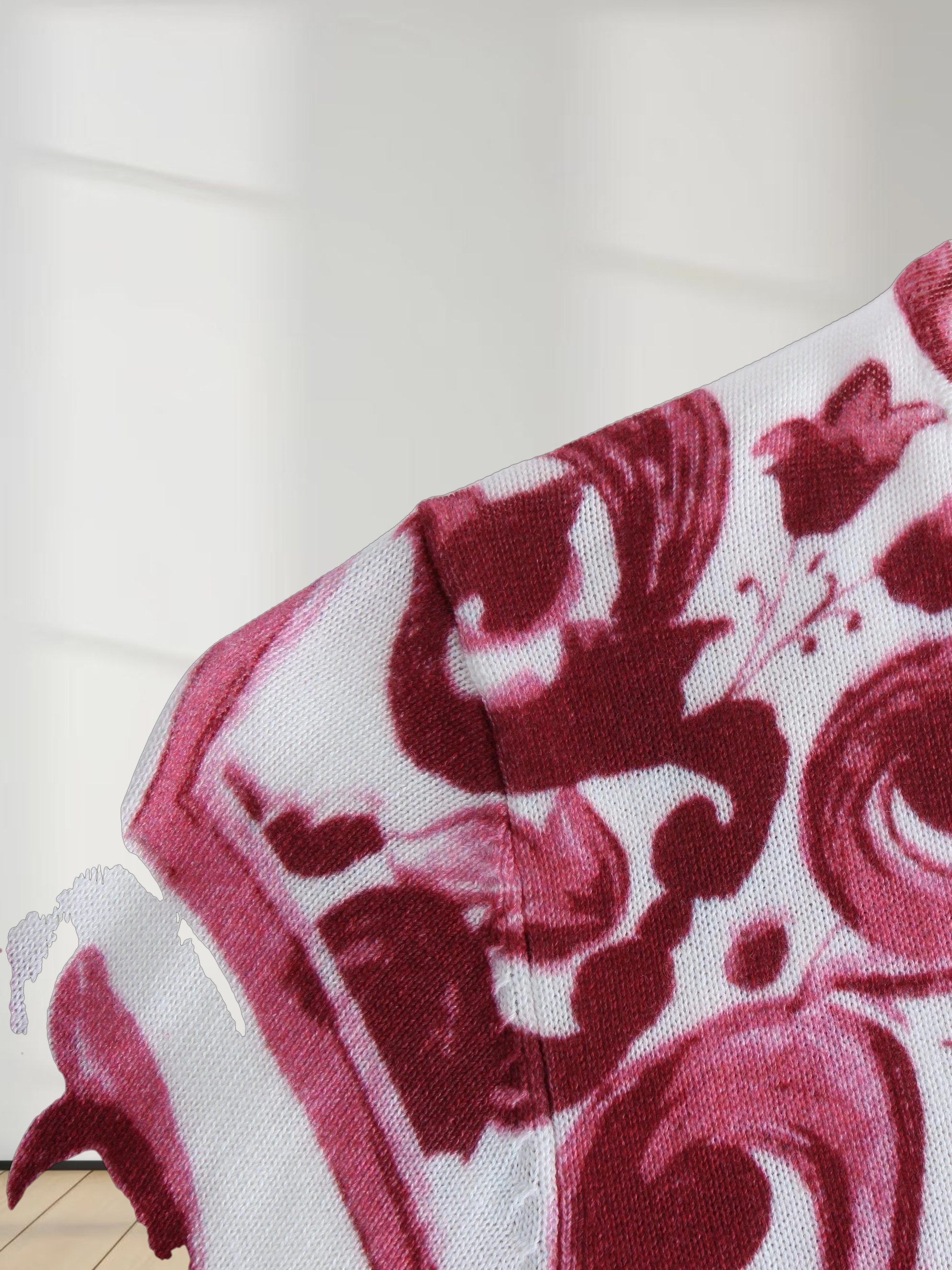 Printed Sweater-Pink Picasso