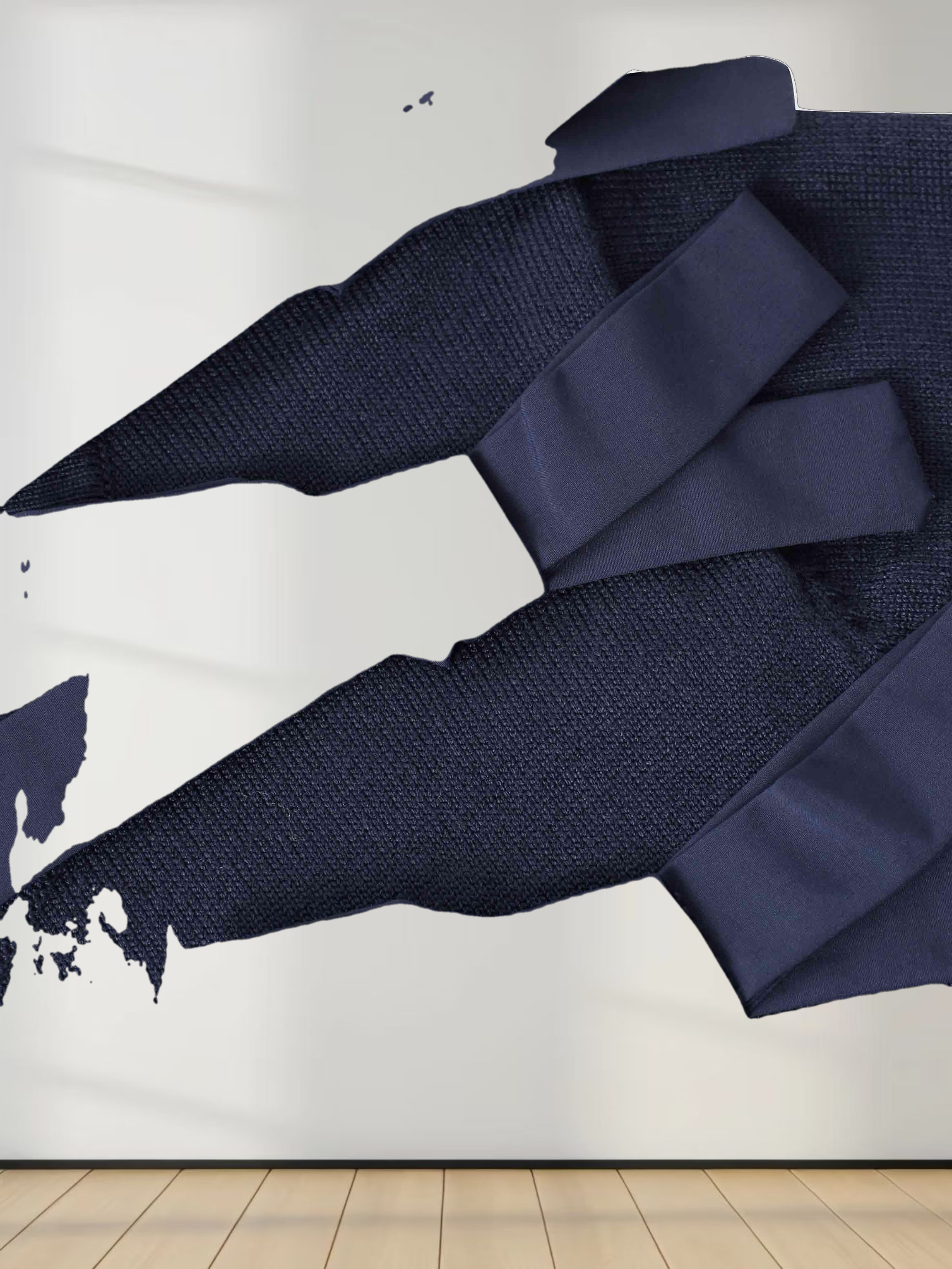 Cropped Bow Cardigan-Navy