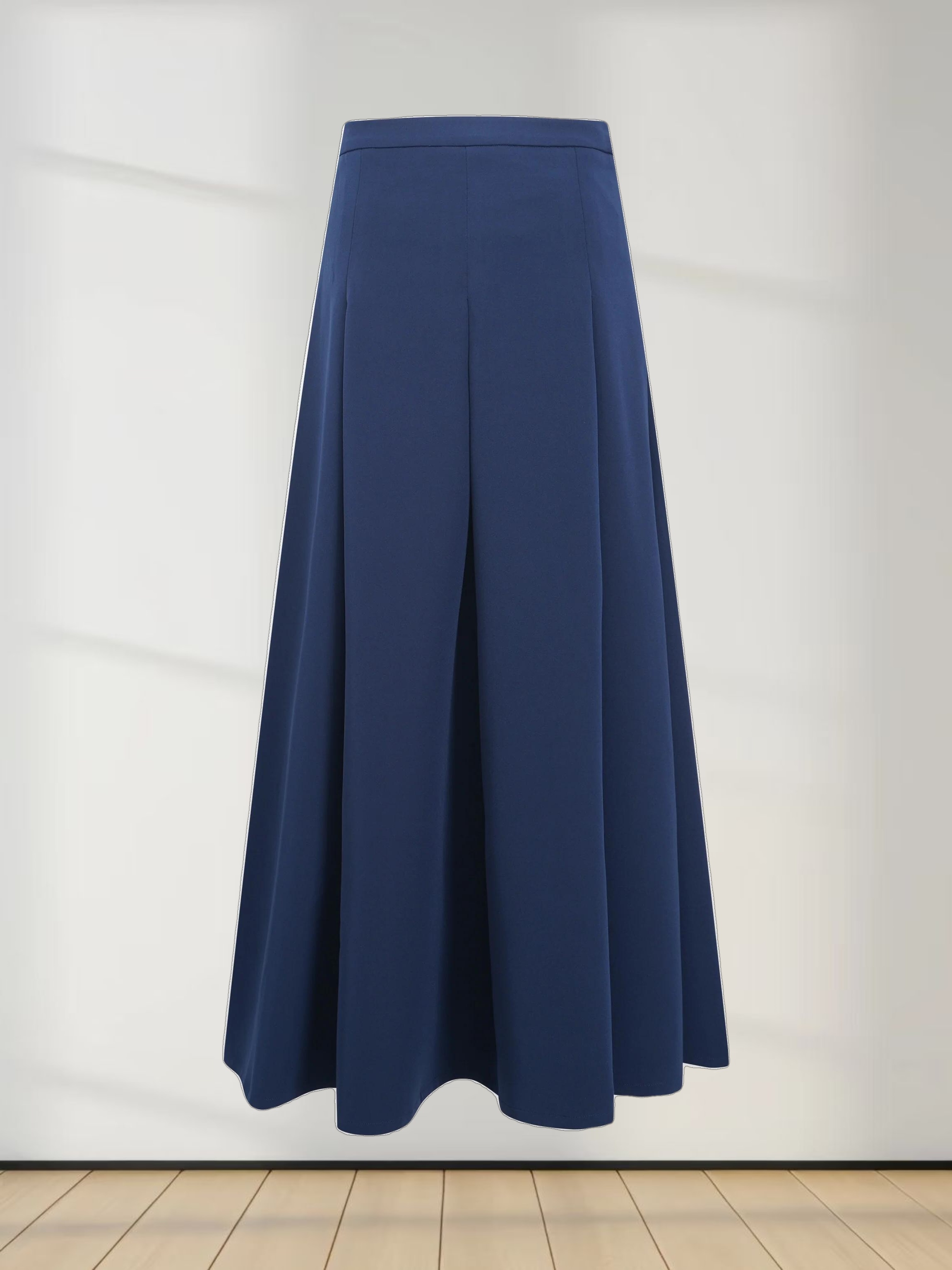 The Celina Pleat Skirt-Navy