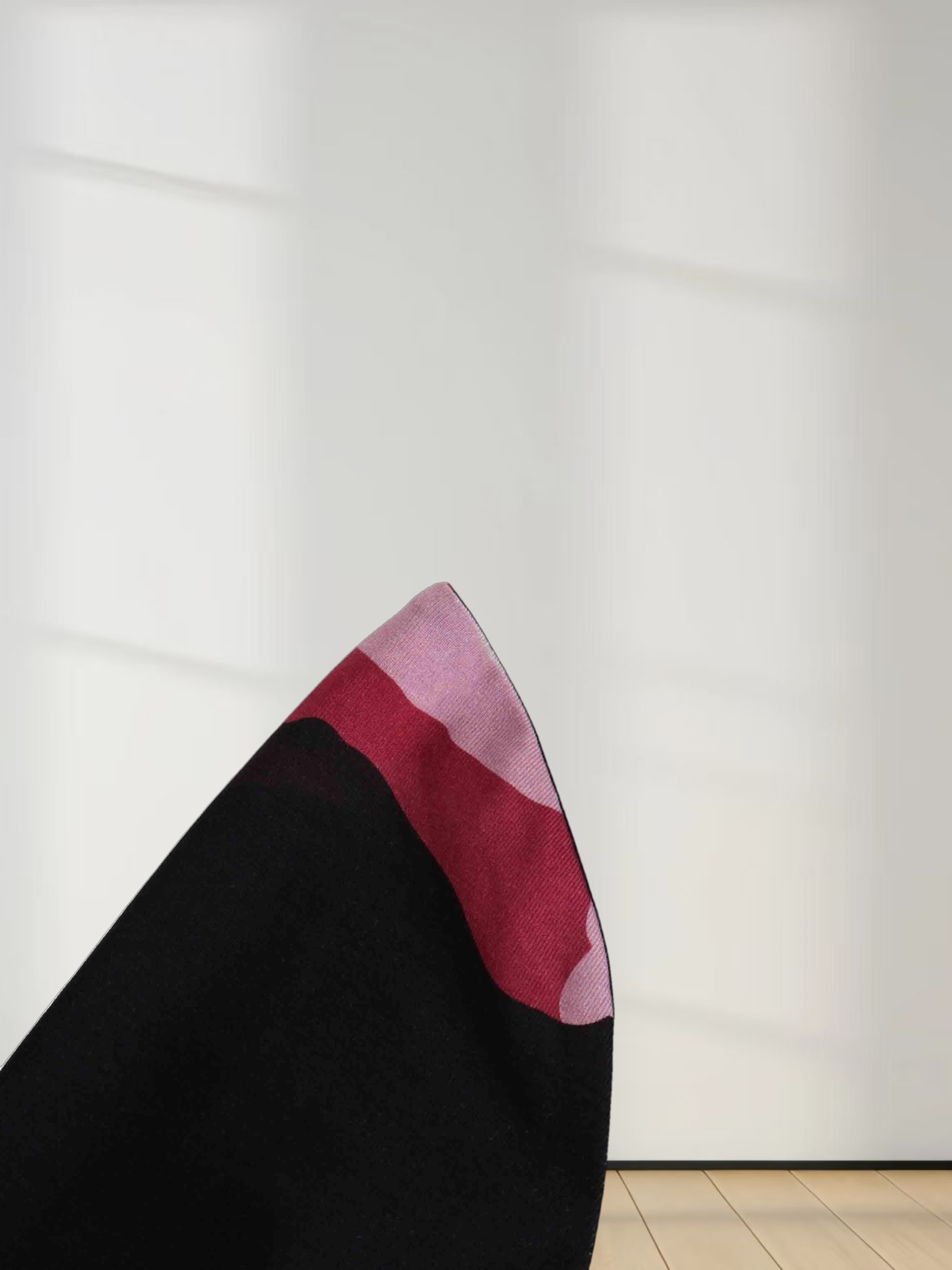 Printed Modal Turtleneck-Pink Lightning