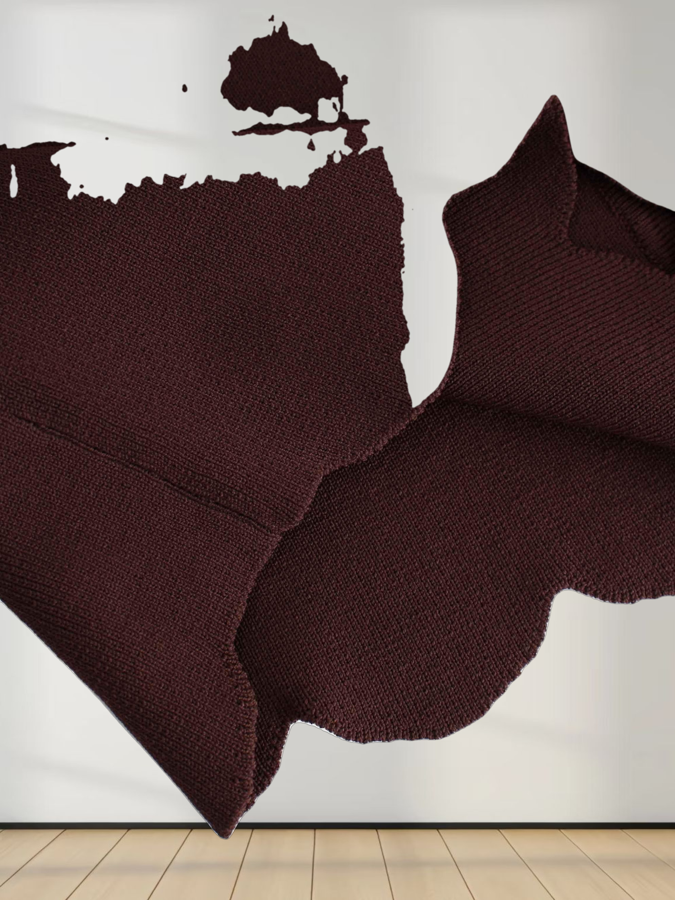 Scallop Edge Crew Cardigan-Brown