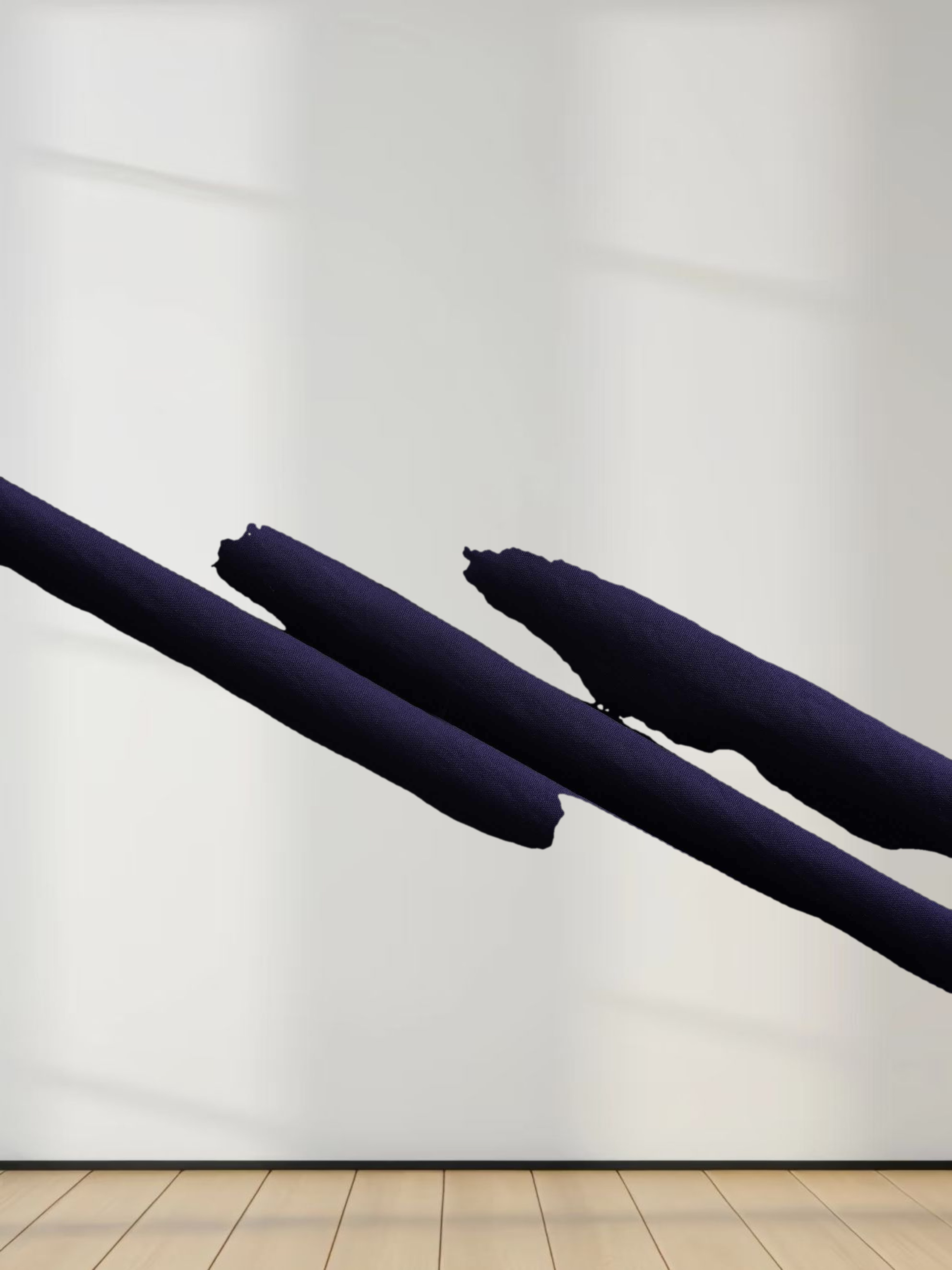 Yoke Ruffle Skirt-Navy