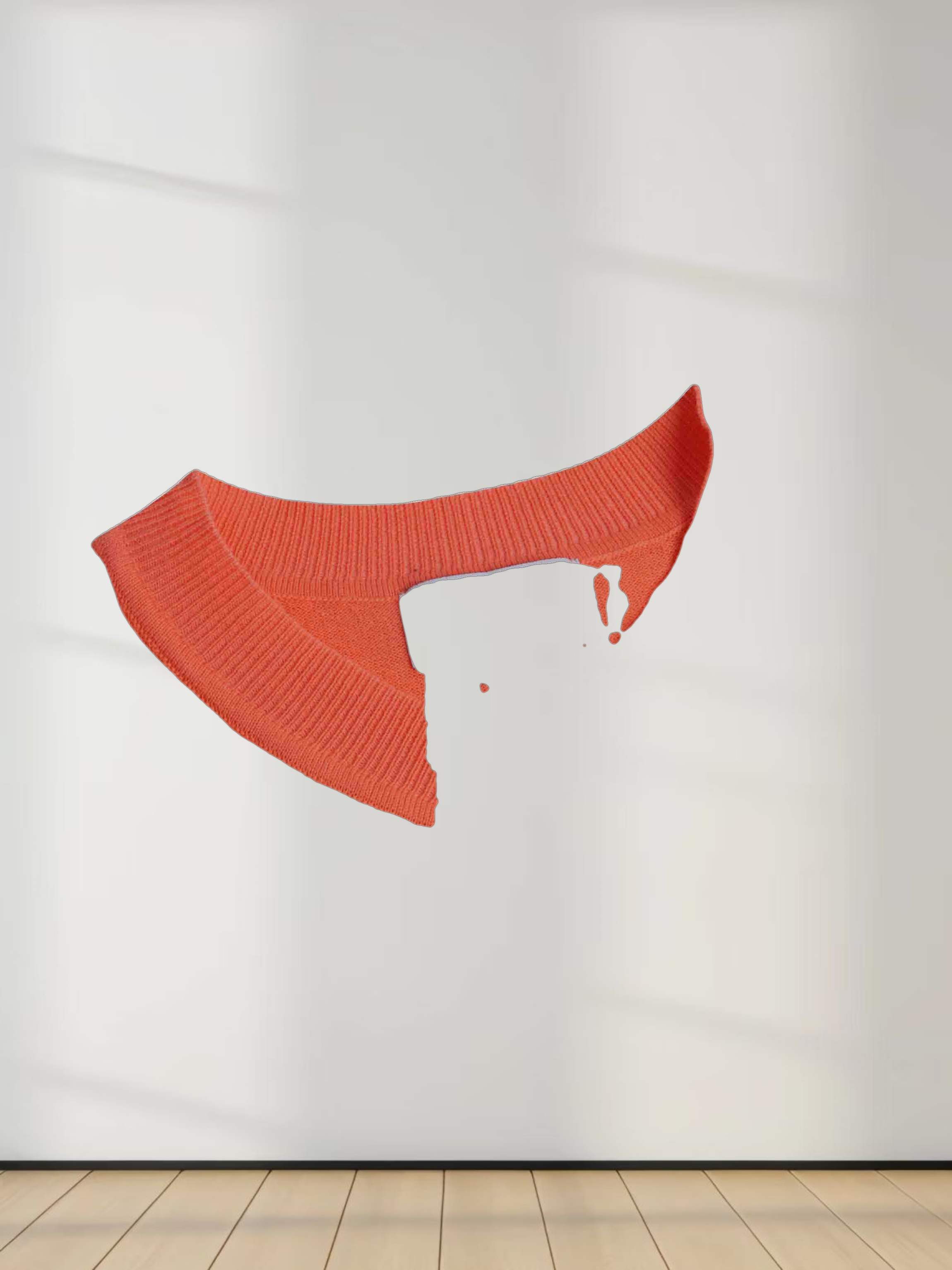 High V Lightweight Sweater-Coral