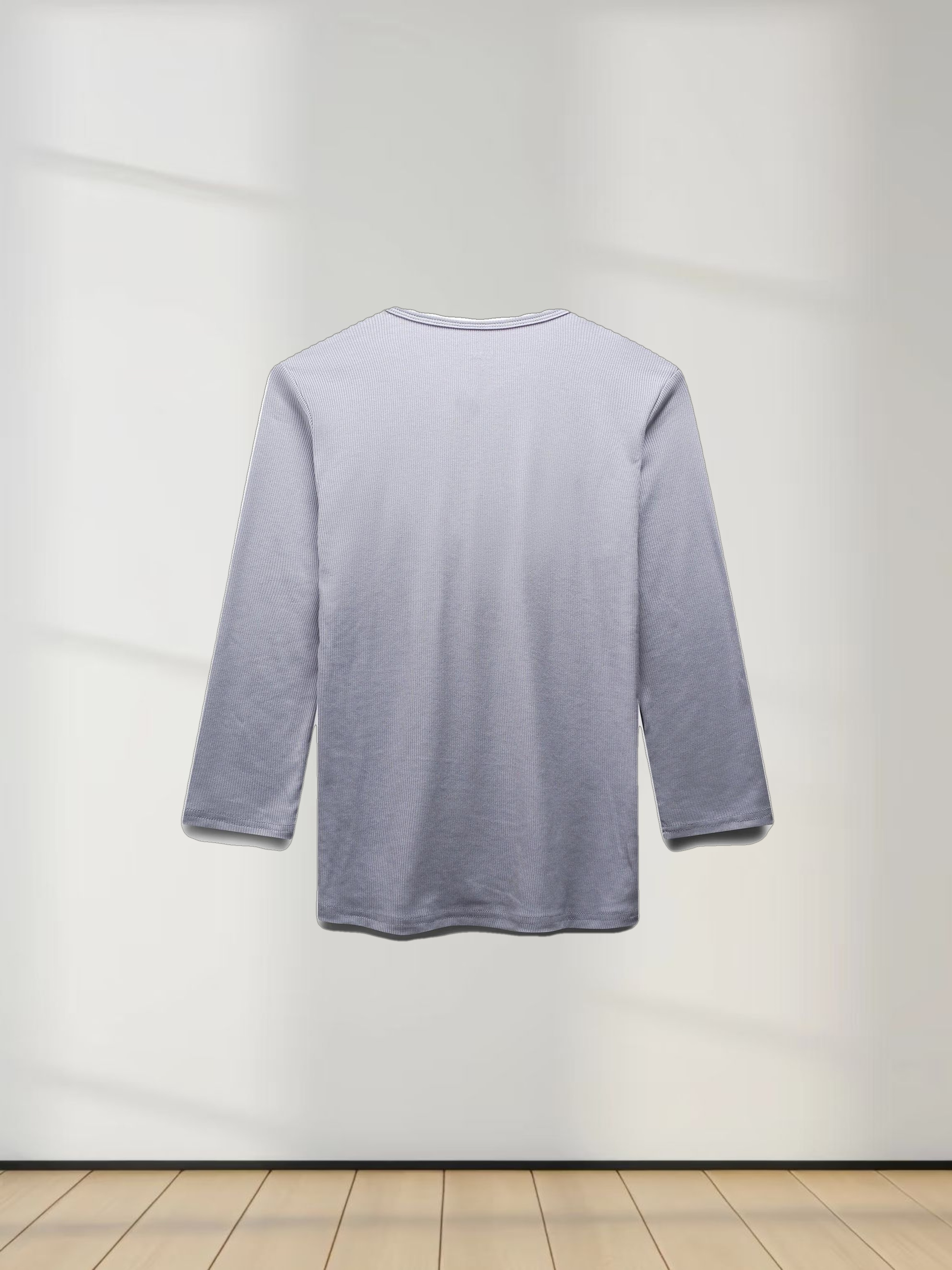 RIBBED HIGH V 3Q-PURPLE