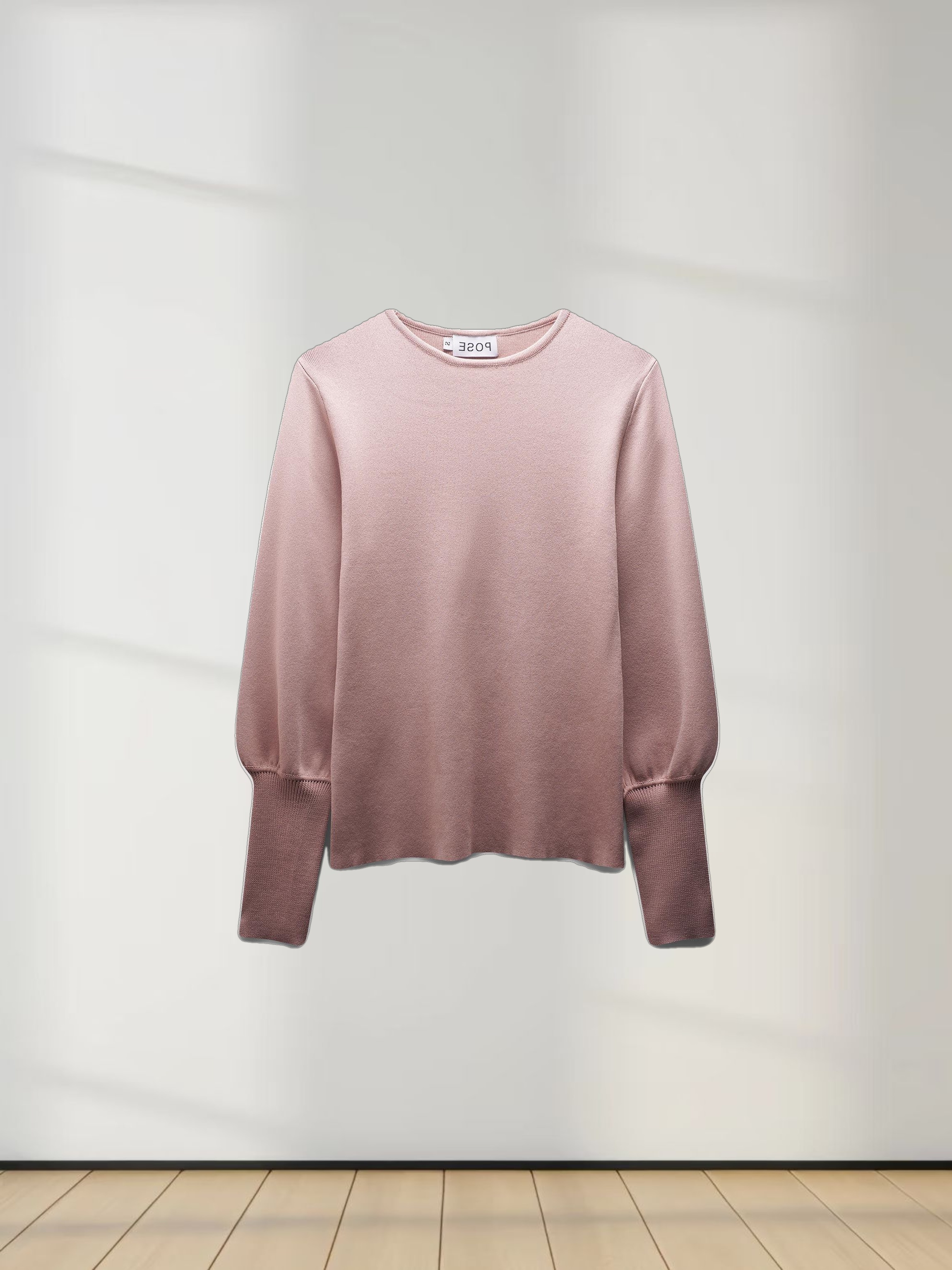 High Cuff Sweater-Blush