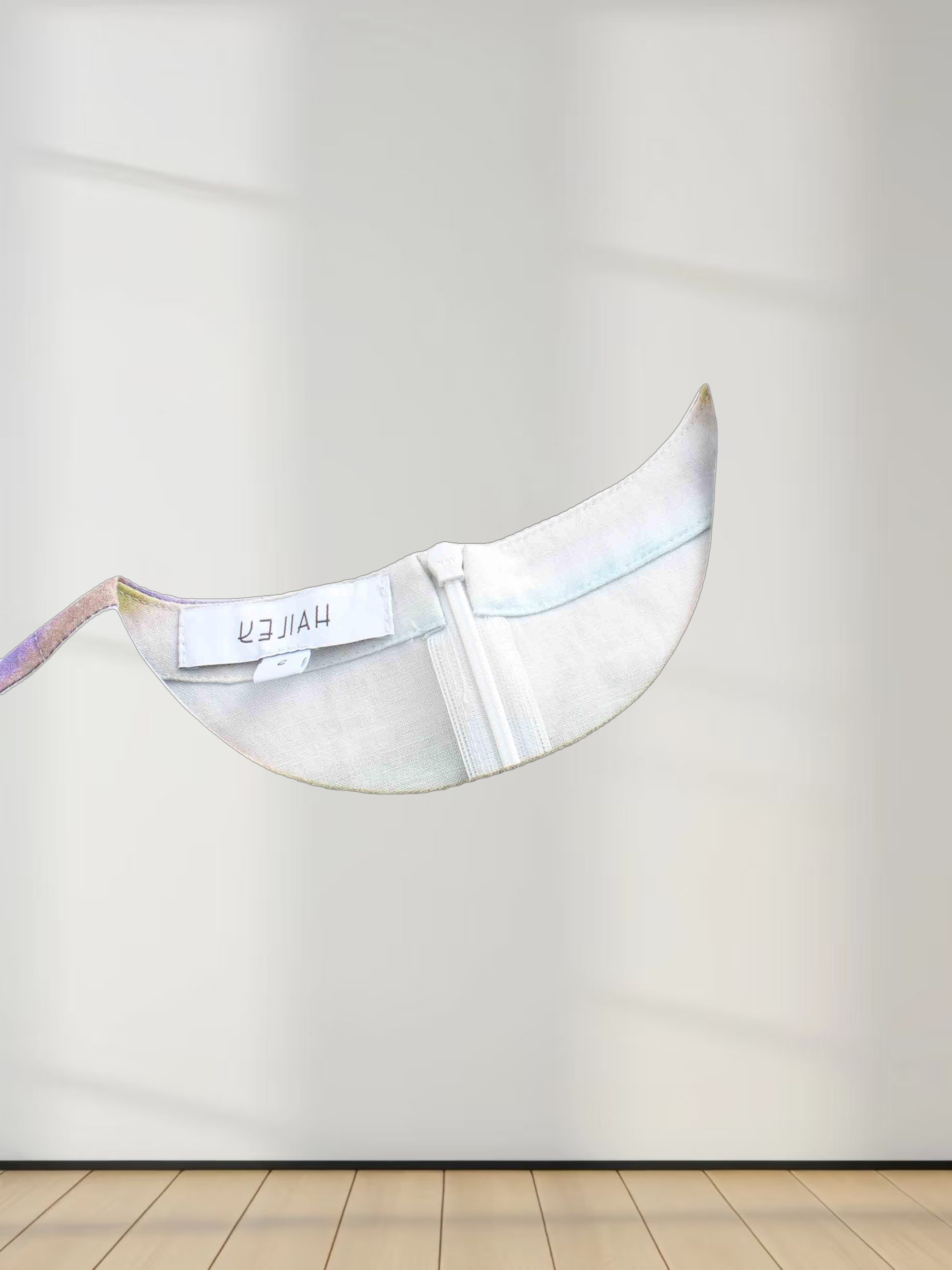 Linen Blend Crop Swing Top-Ombre Stripe