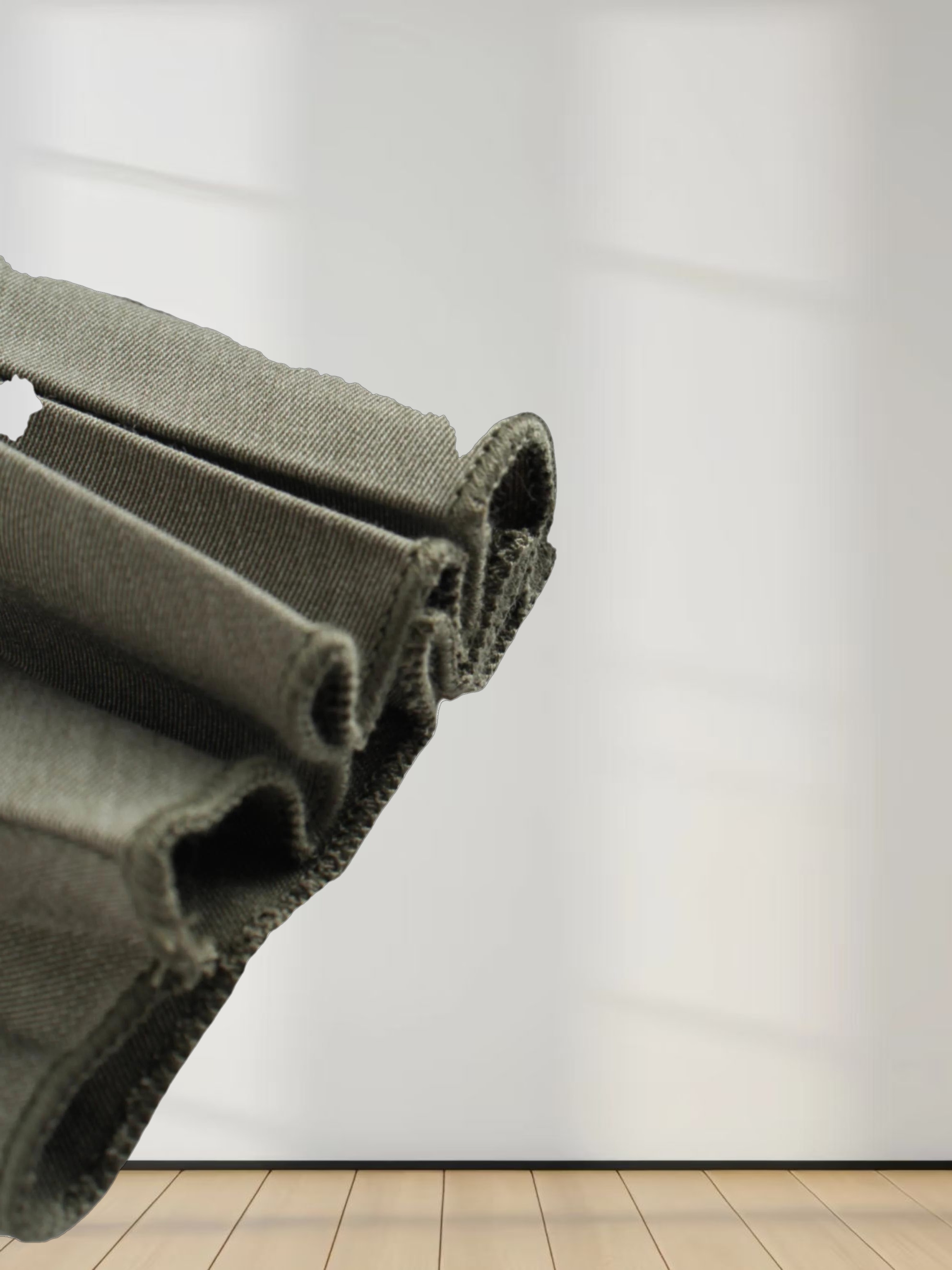 Mix Pleat Skirt-Olive Green