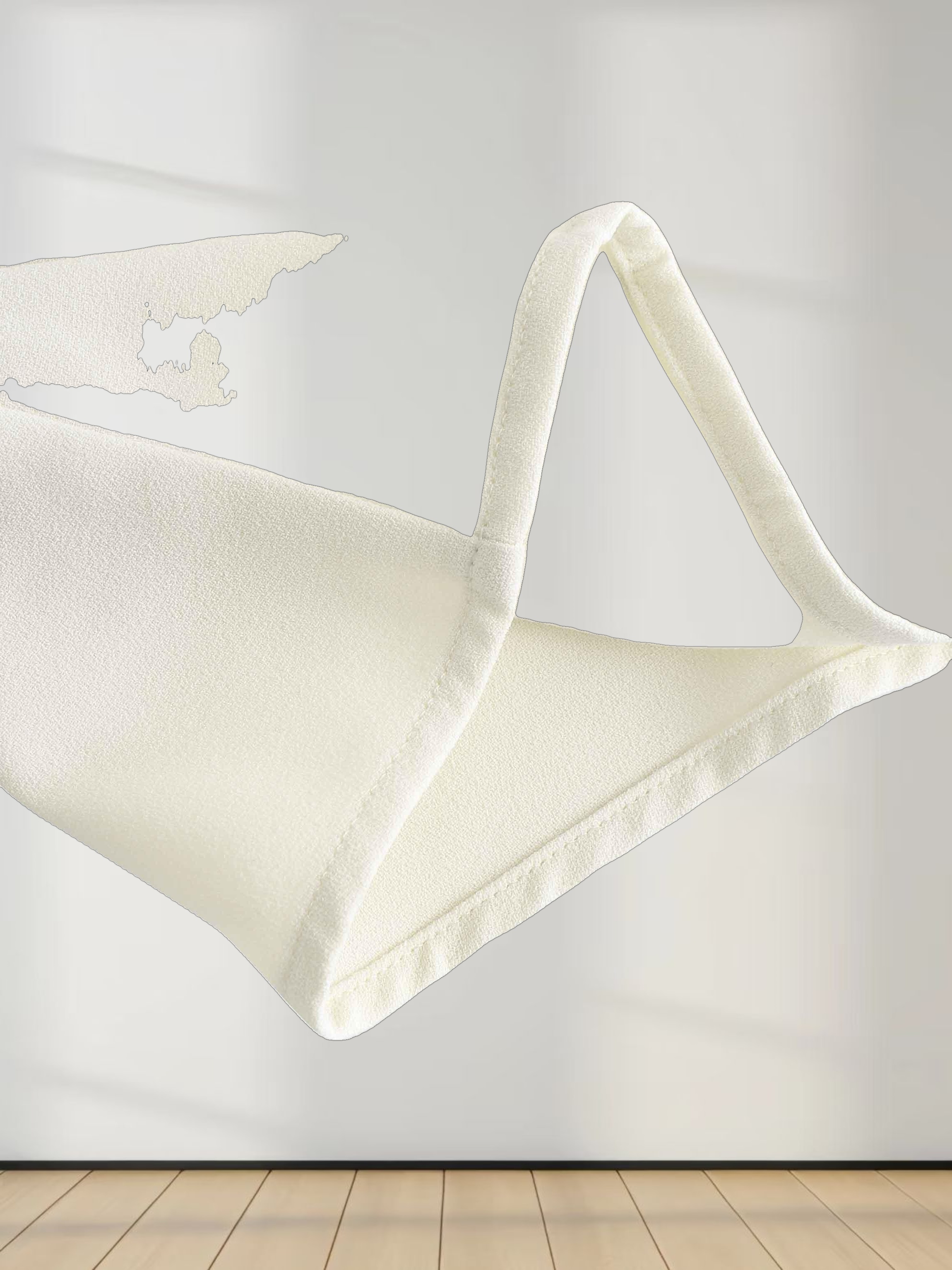 Stitched Down Pleated Jumper-Cream