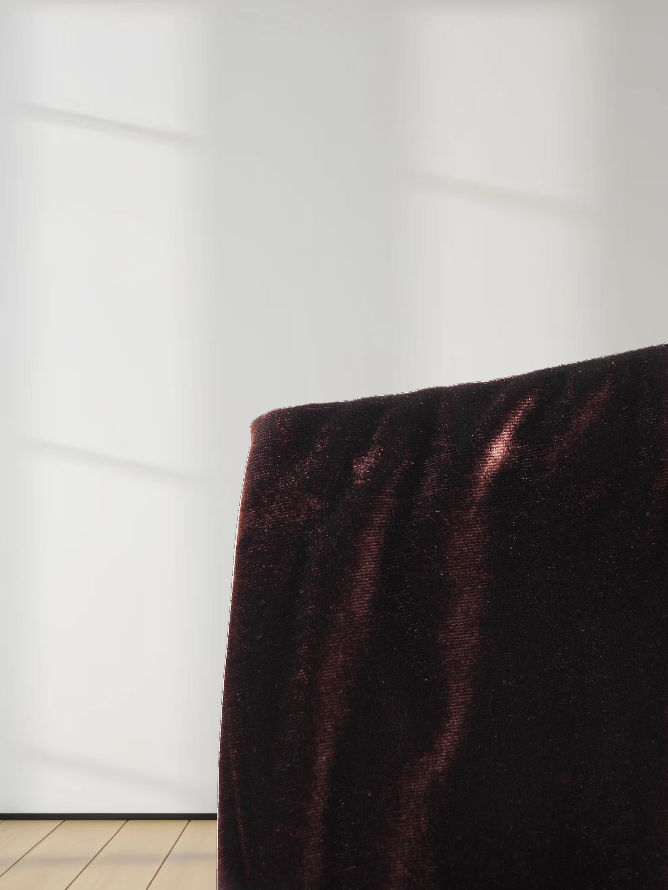 Velour Slip Skirt-Brown