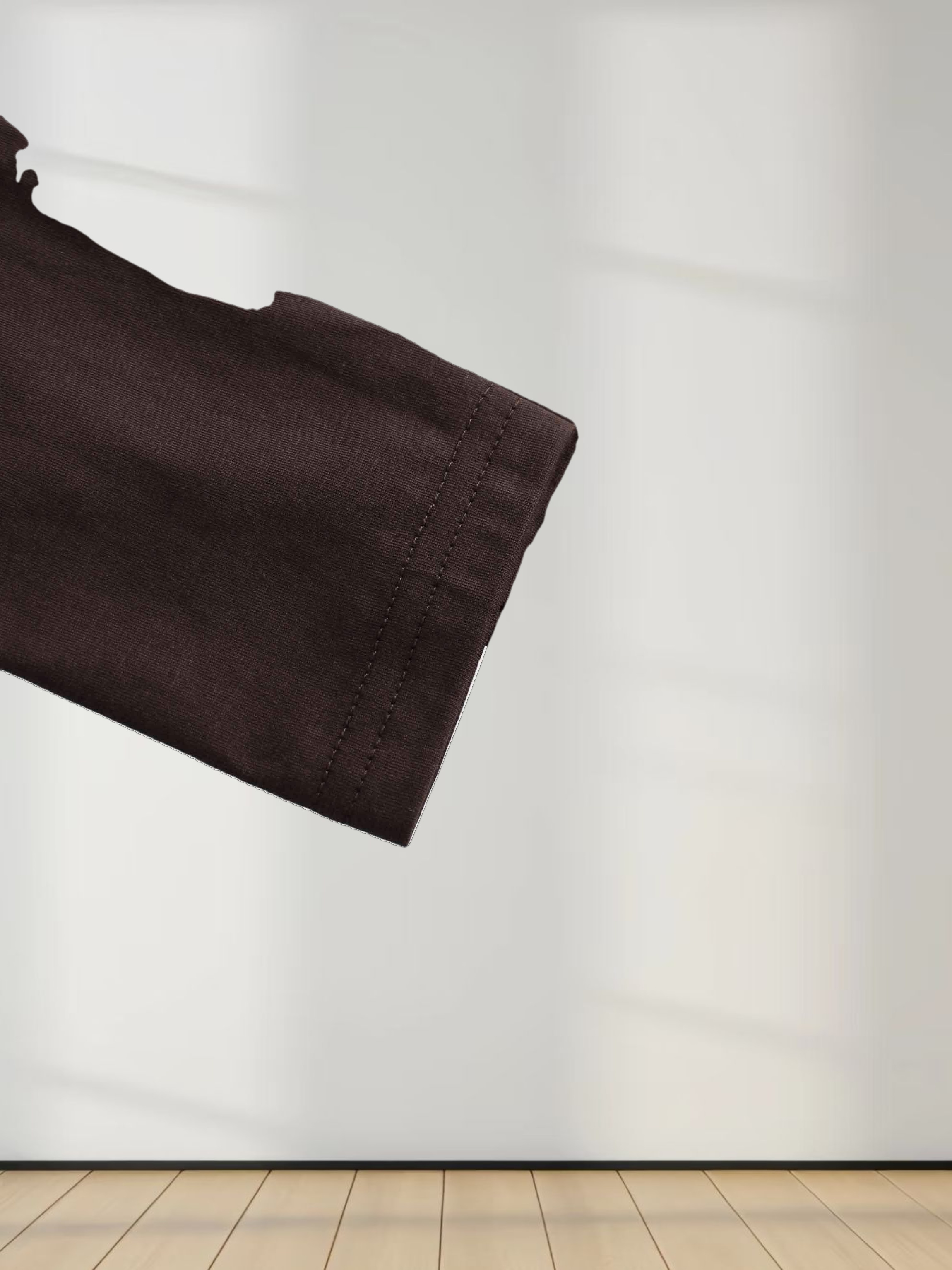 Crown Embossed T-Shirt-Brown