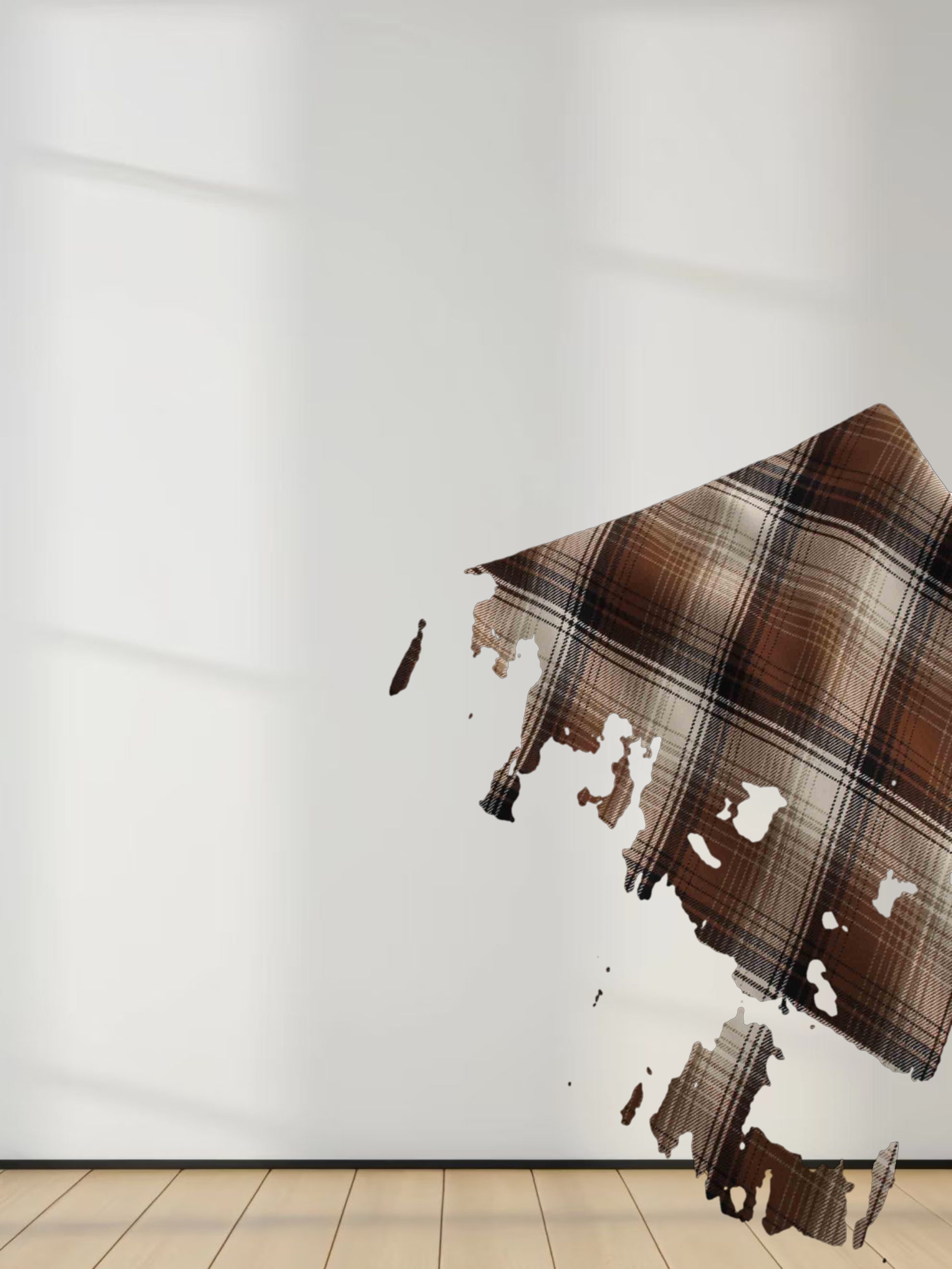 Plaid Slip Skirt-Brown Plaid