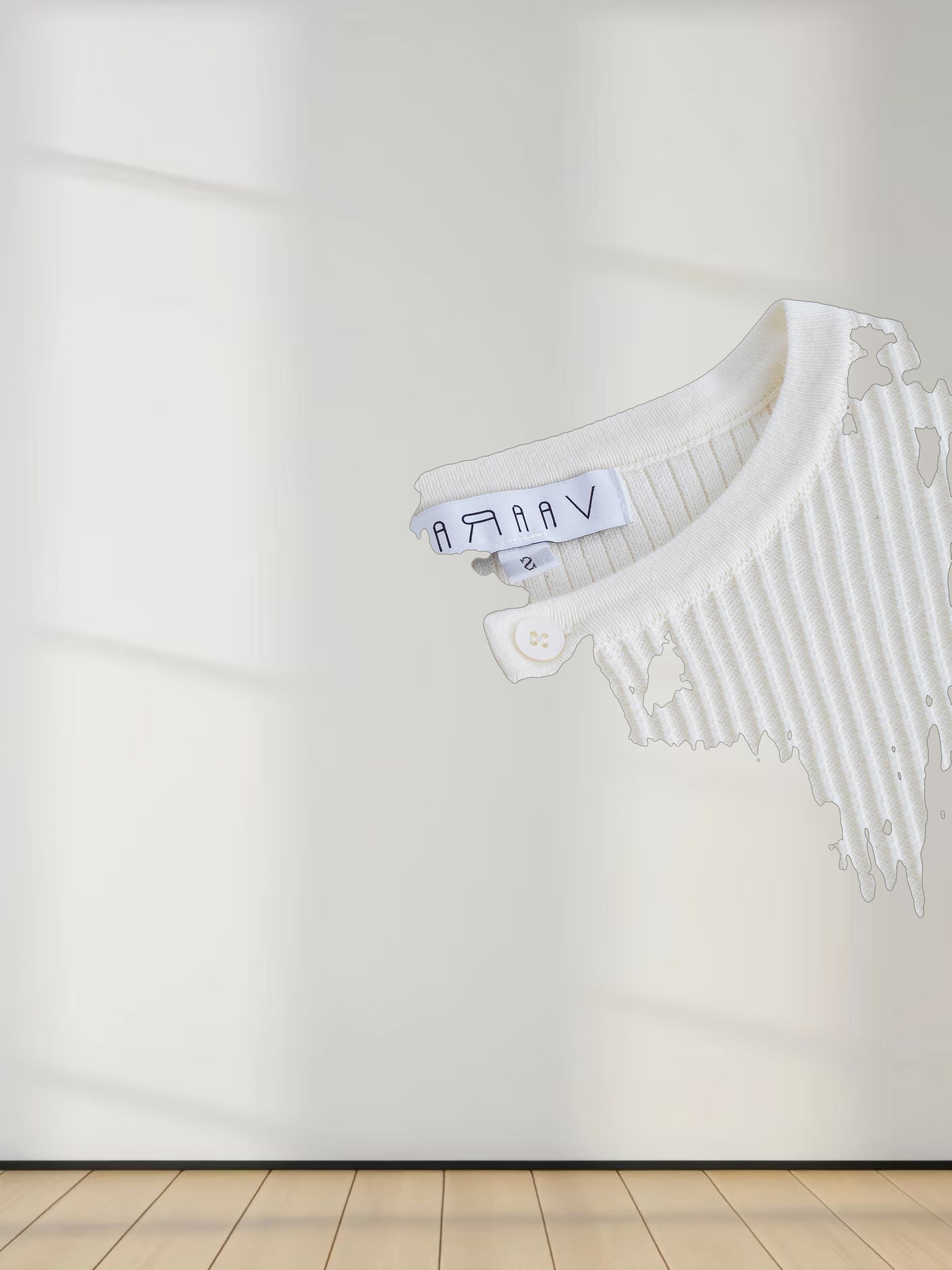 Button Down Ribbed Cardigan-Ivory