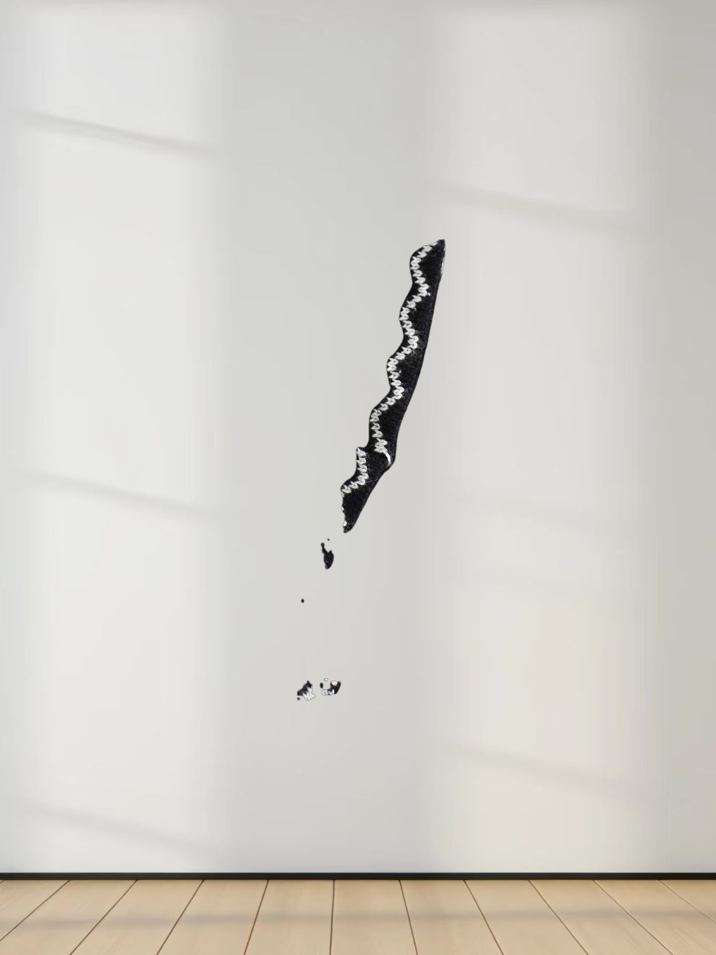 Ruffle Detail Sweater-Black/Ivory