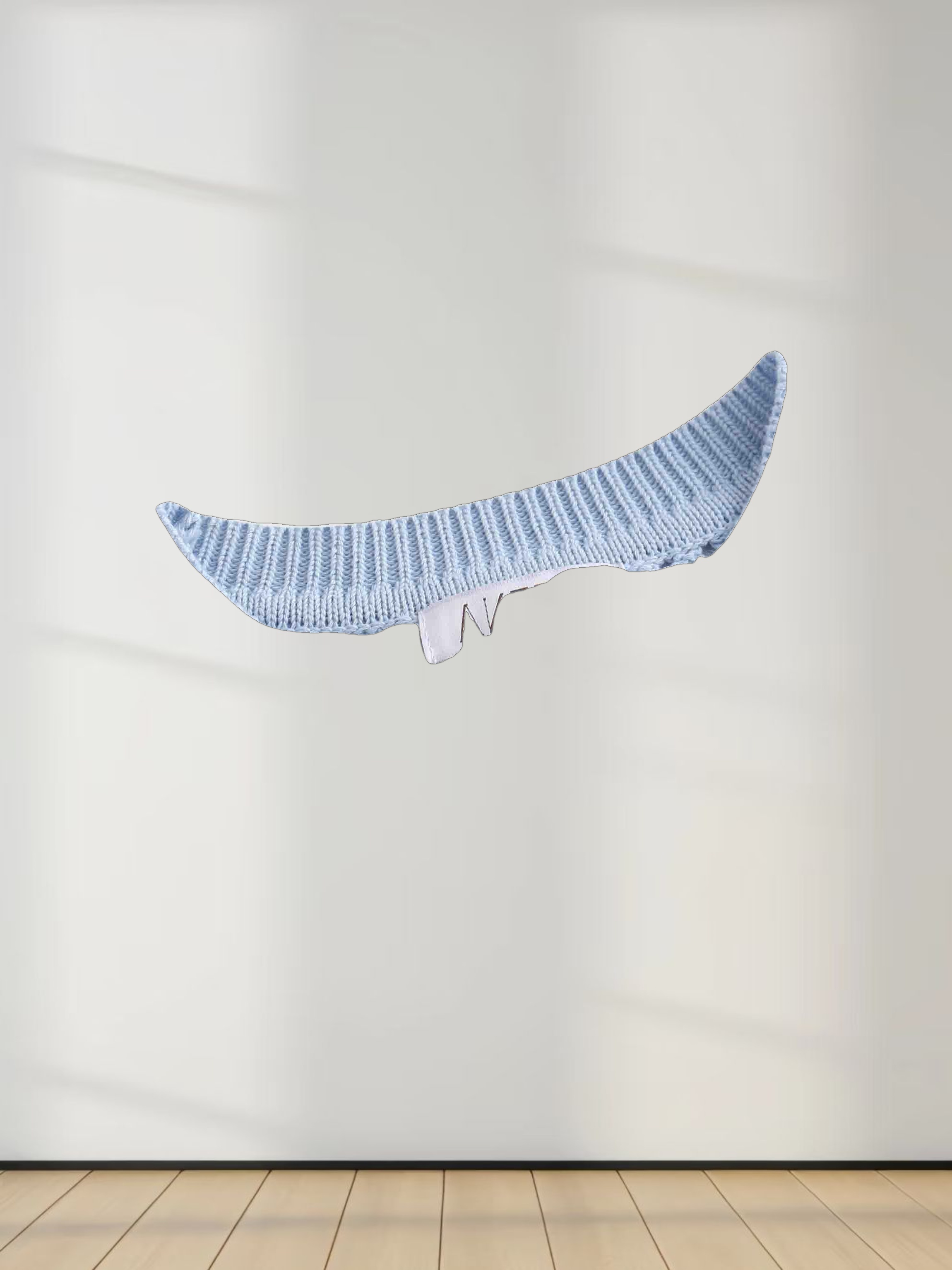 Embroidered Crochet Floral Sweater-Blue Floral