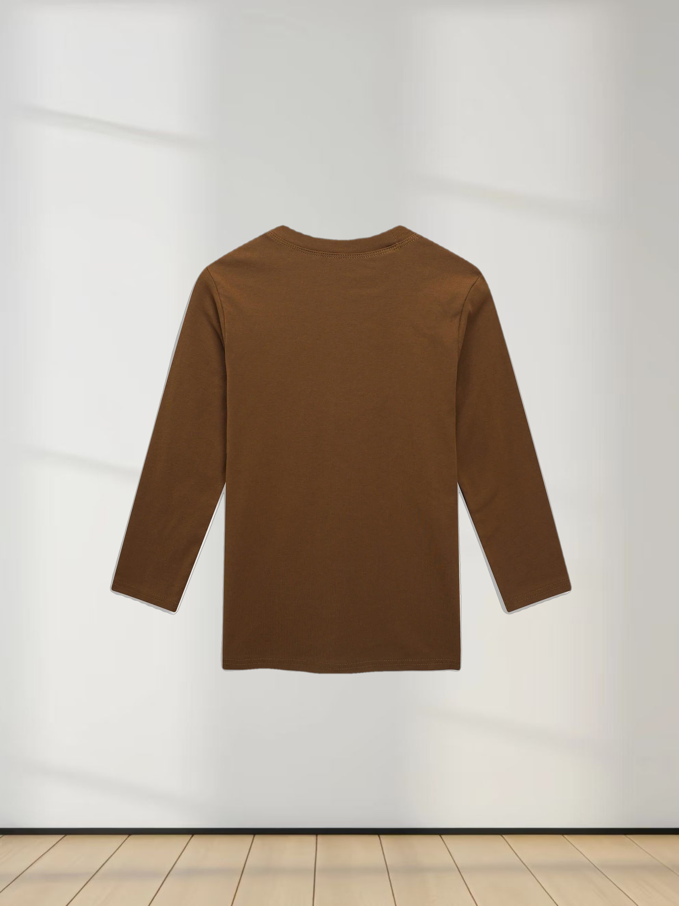 CLASSIC TEE 3Q-BROWN