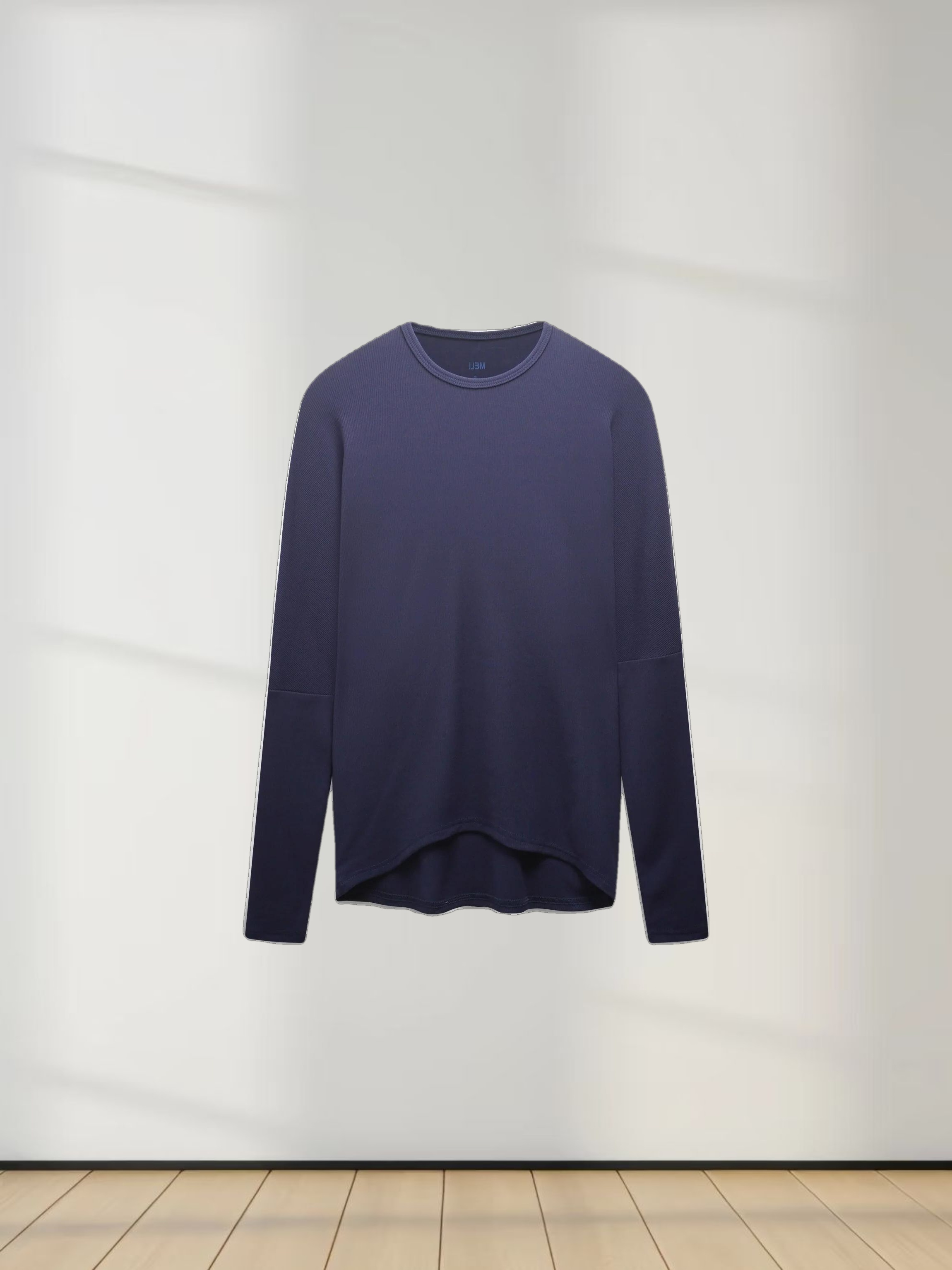 CREW RIBBED DOLMAN-NAVY