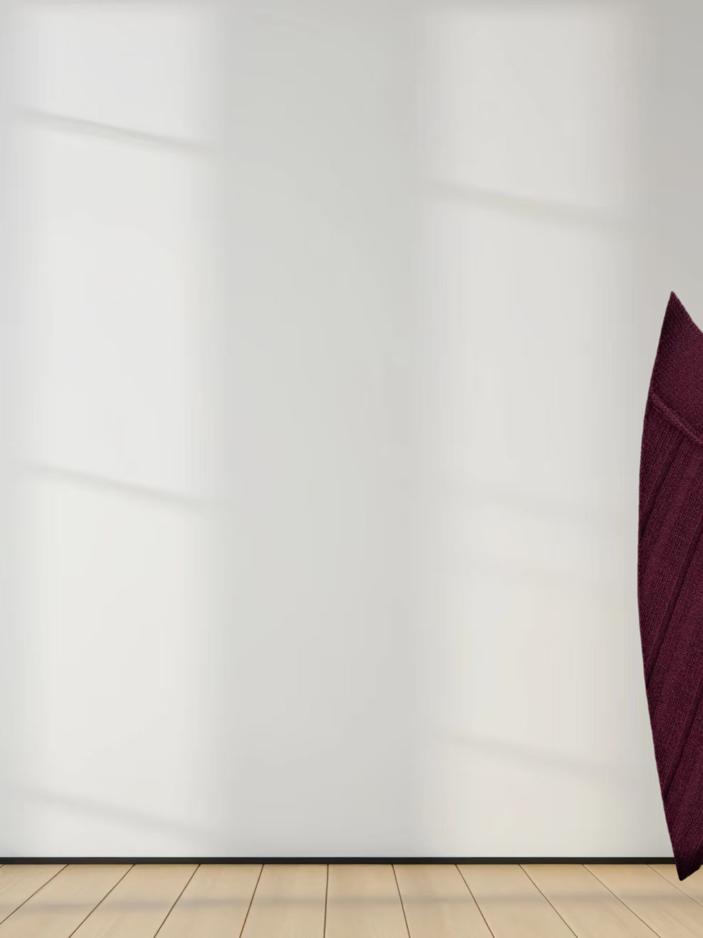 Back Wide Ribbed Cardigan Sweater-Burgundy