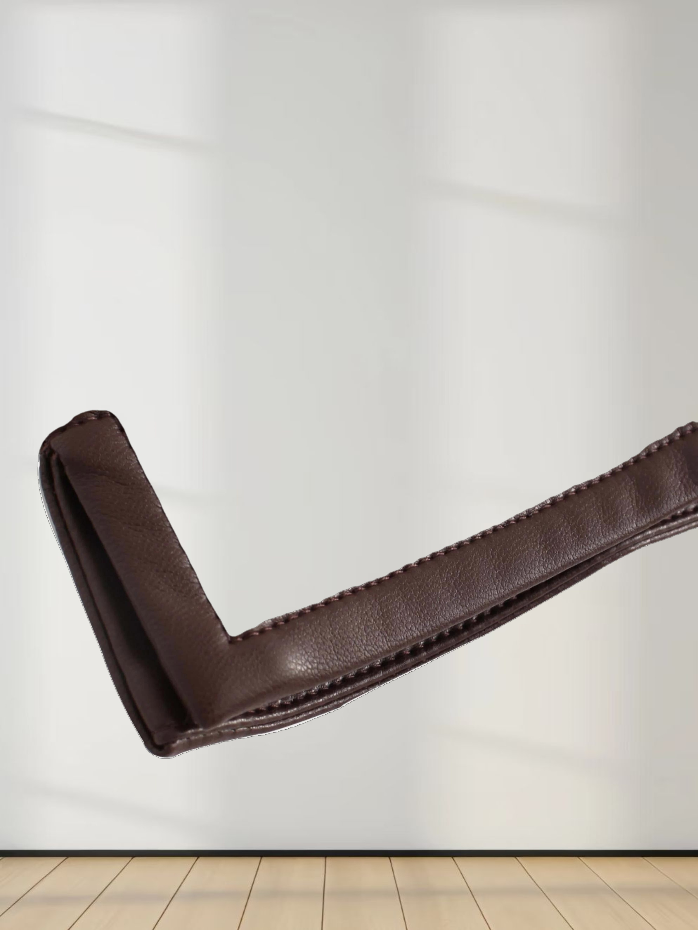 Front Pocket Straight Faux Leather Skirt-Brown