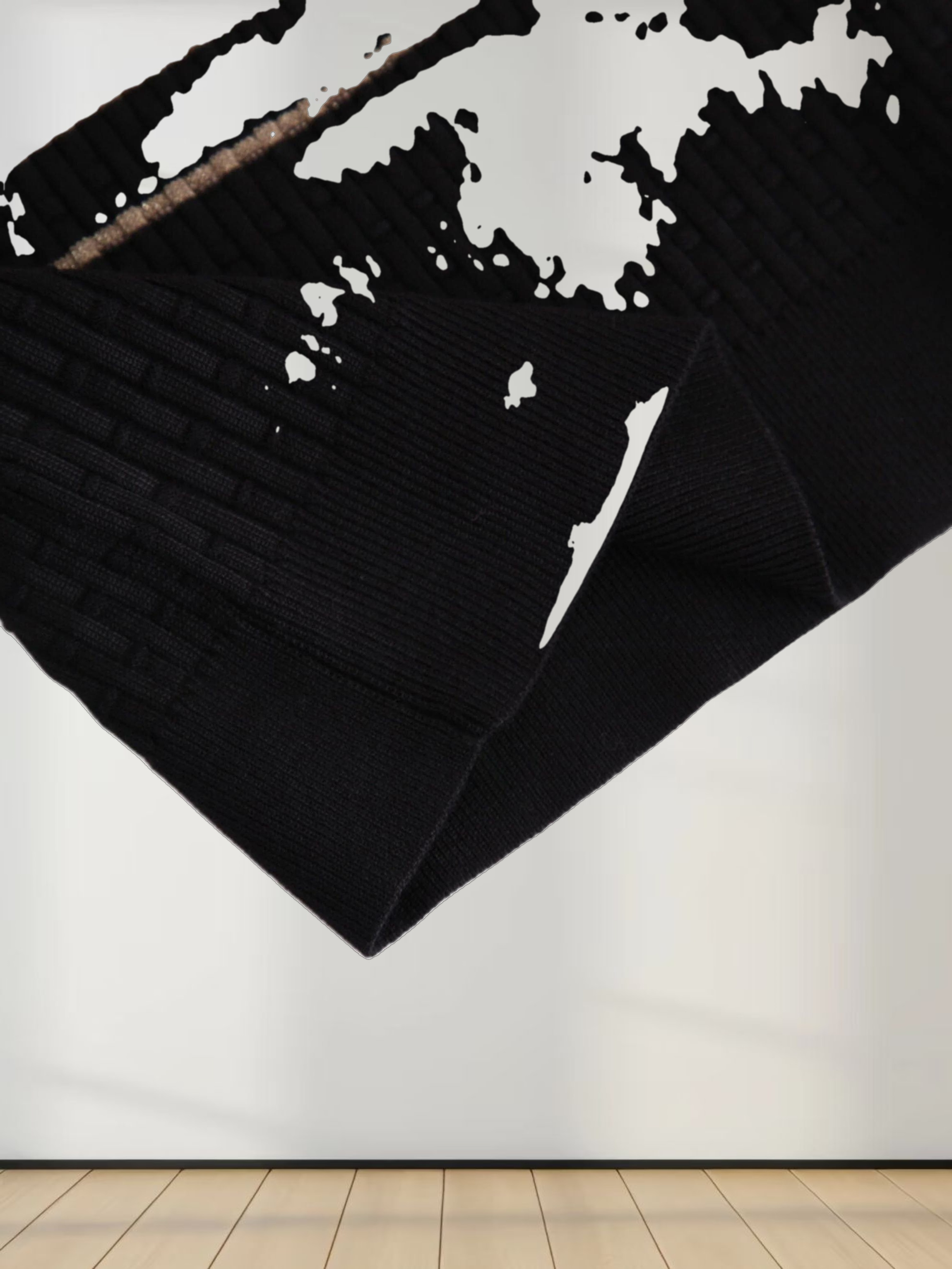 Lurex Stripe Wrap Sweater SET-Gold/Silver/Black