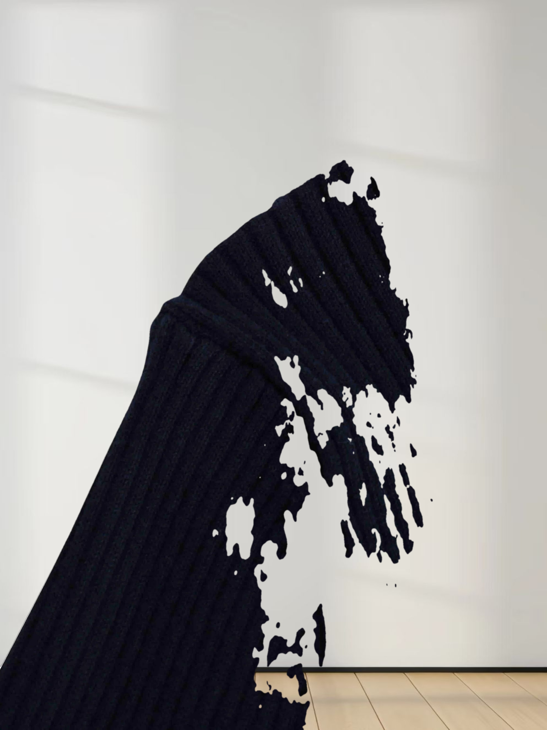 Center Design Sweater-Navy